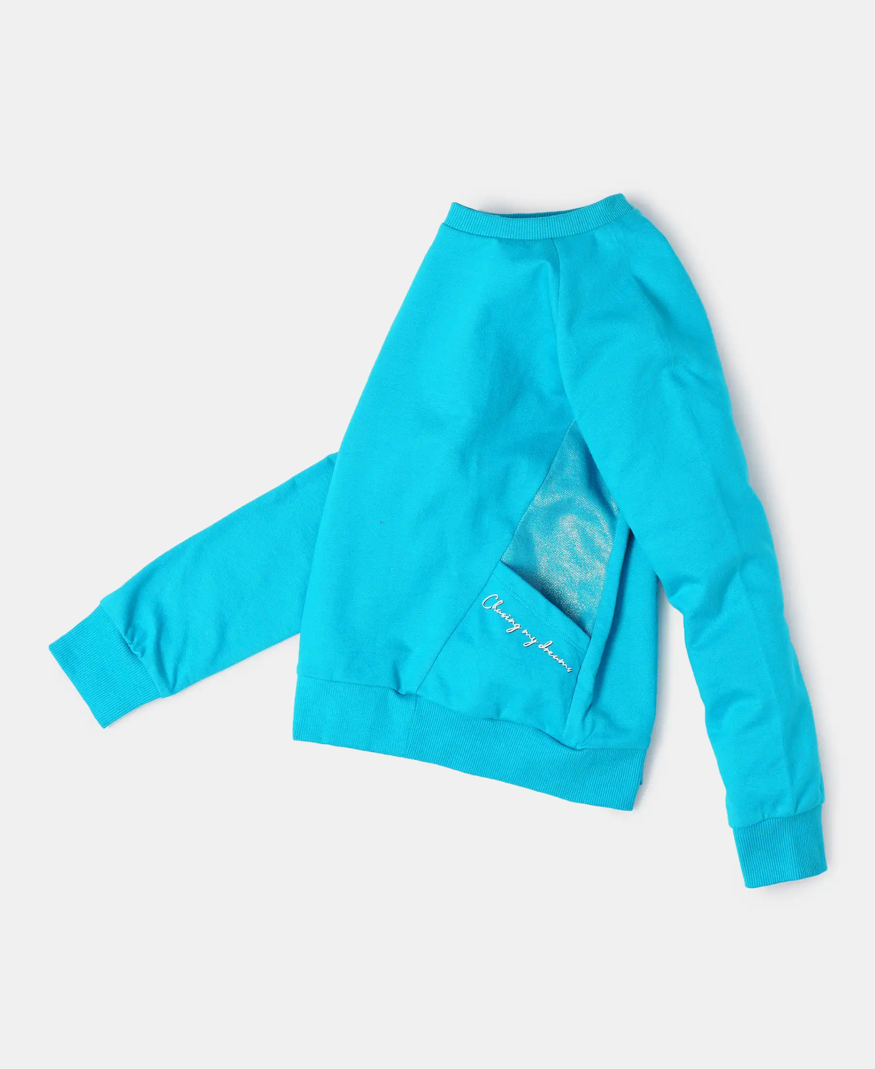 Girl's Super Combed Cotton French Terry Graphic Printed Sweatshirt - Sky Dive - Image 5