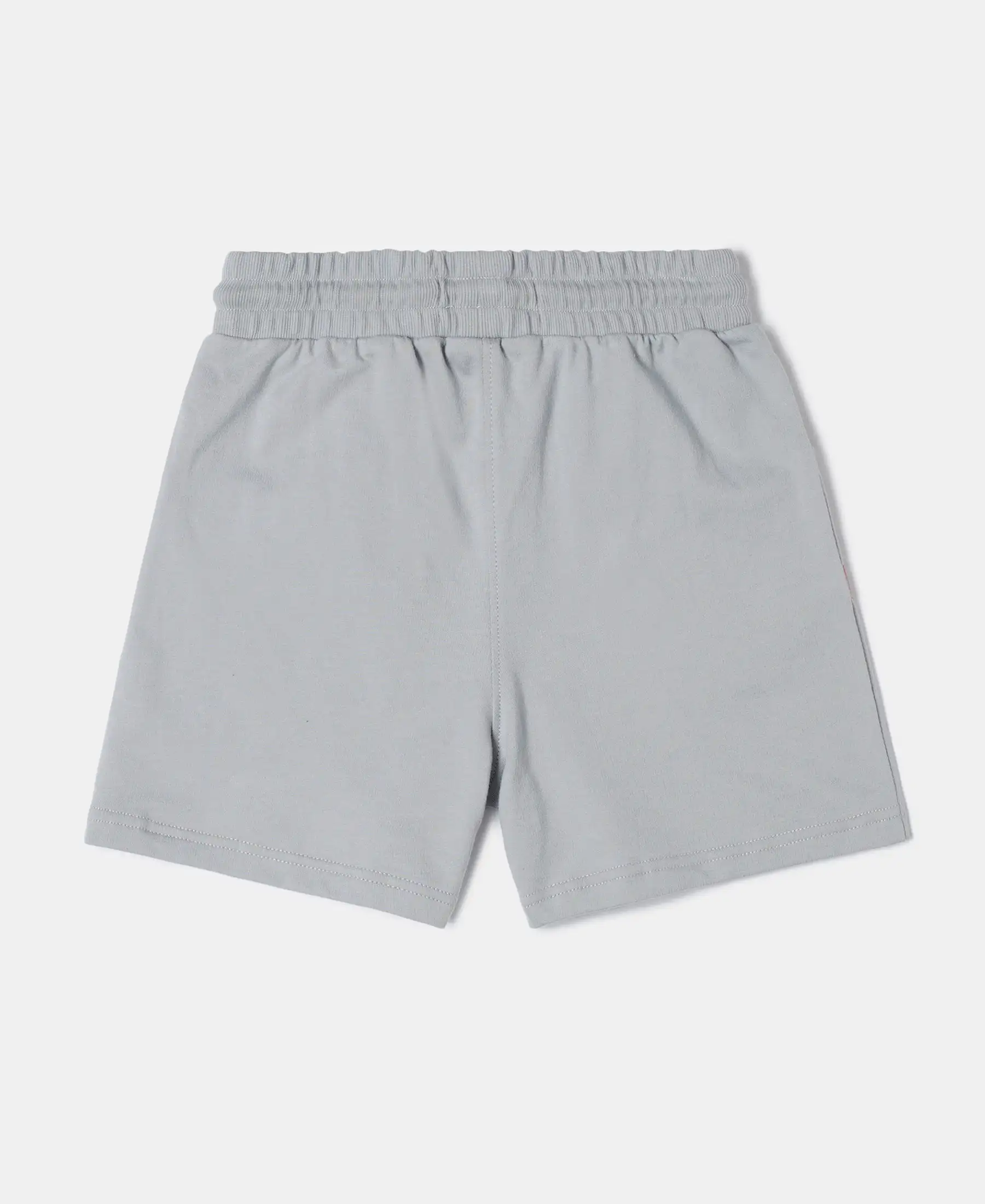 Girl's Super Combed Cotton French Terry Solid Shorts - Quarry - Image 2