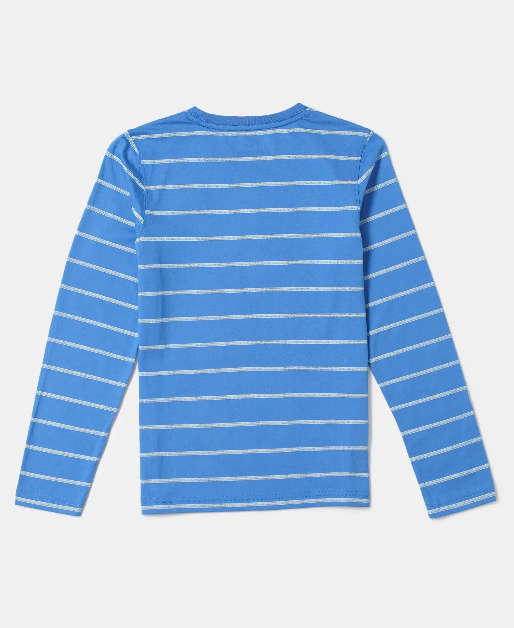 Boy's Super Combed Cotton Graphic Printed Full Sleeve T-Shirt - Palace Blue AOP - Image 2