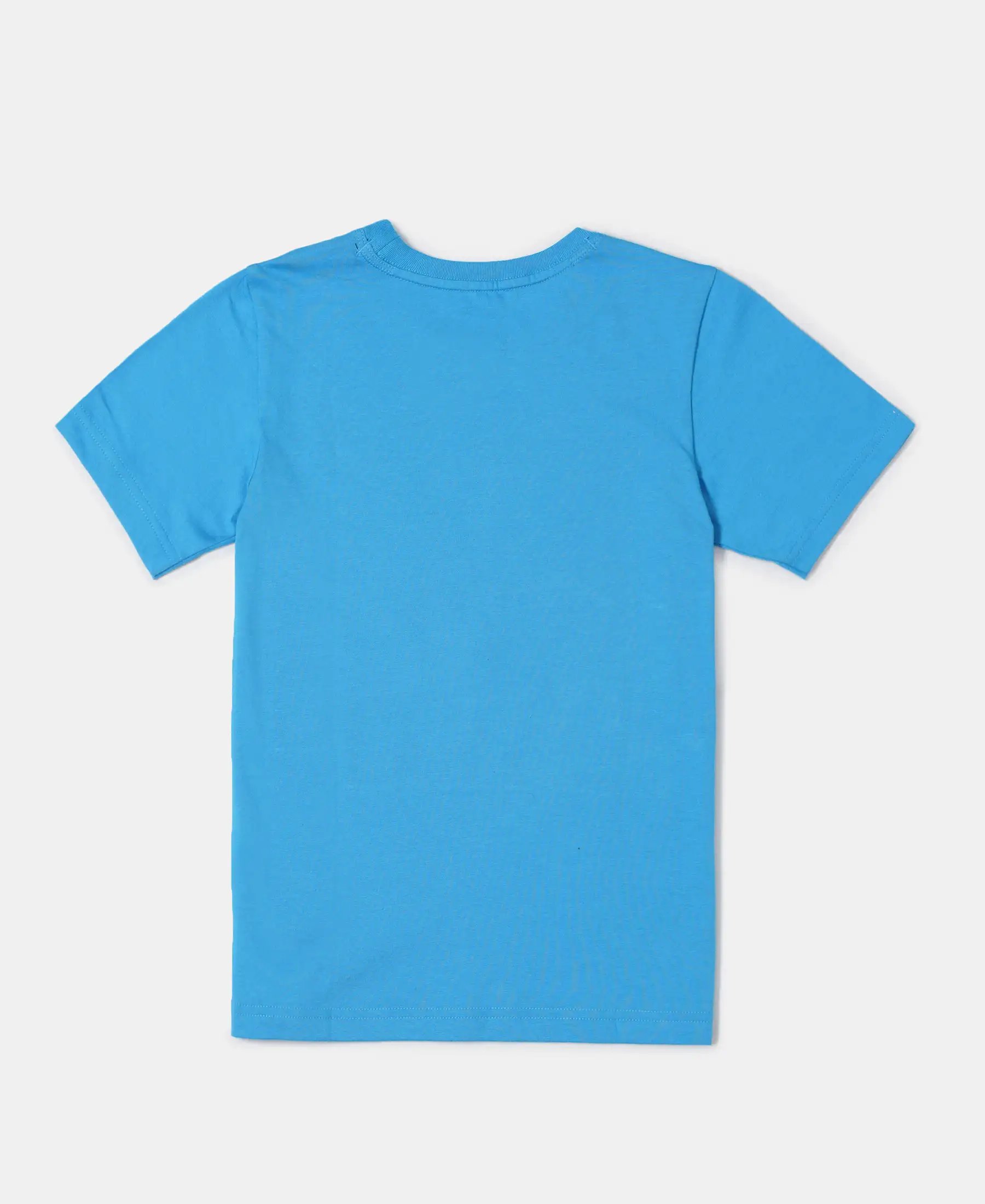 Boy's Super Combed Cotton Graphic Printed Half Sleeve T-Shirt - Malibu Blue - Image 2