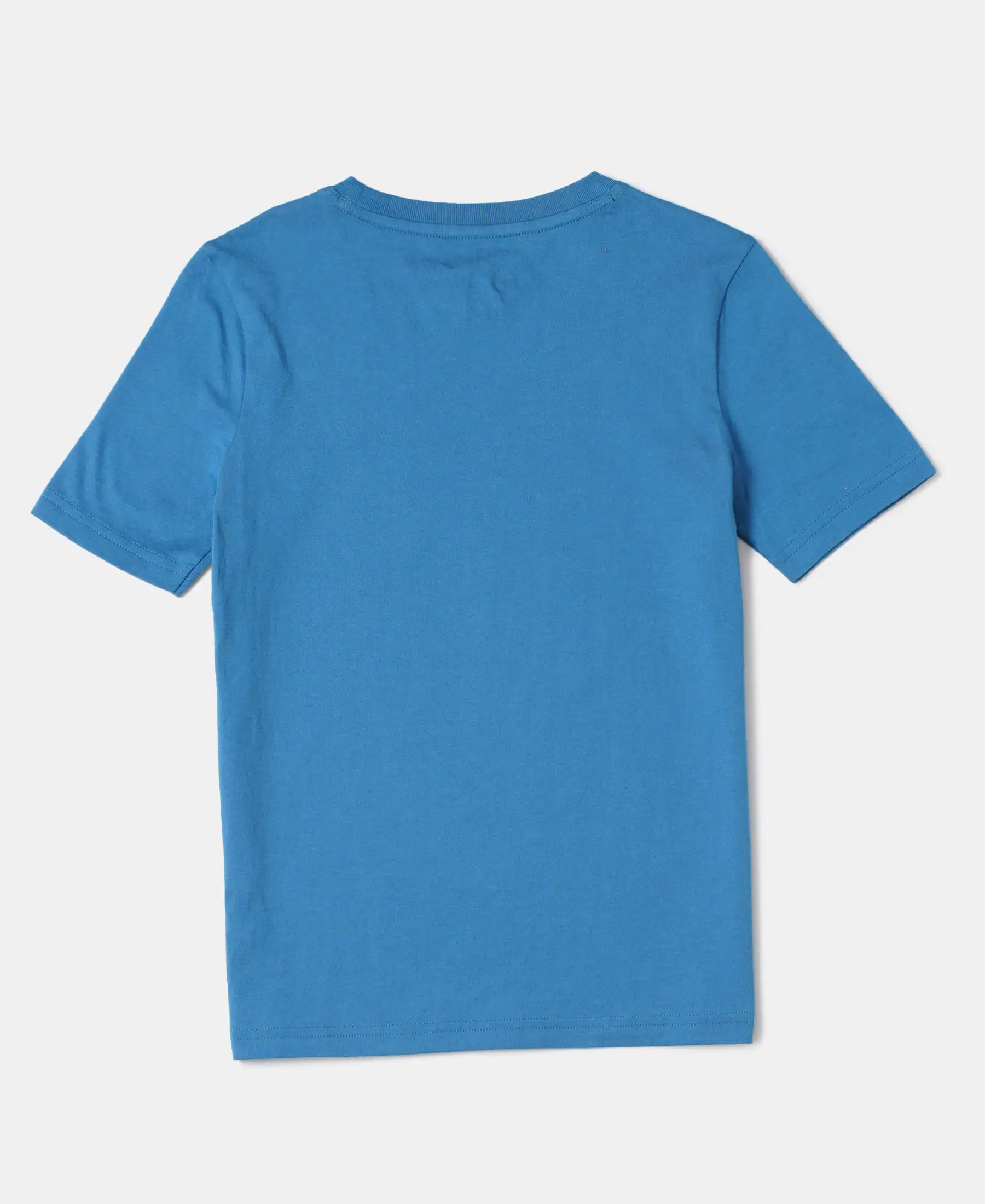 Boy's Super Combed Cotton Graphic Printed Half Sleeve T-Shirt - Vallarta Blue - Image 2