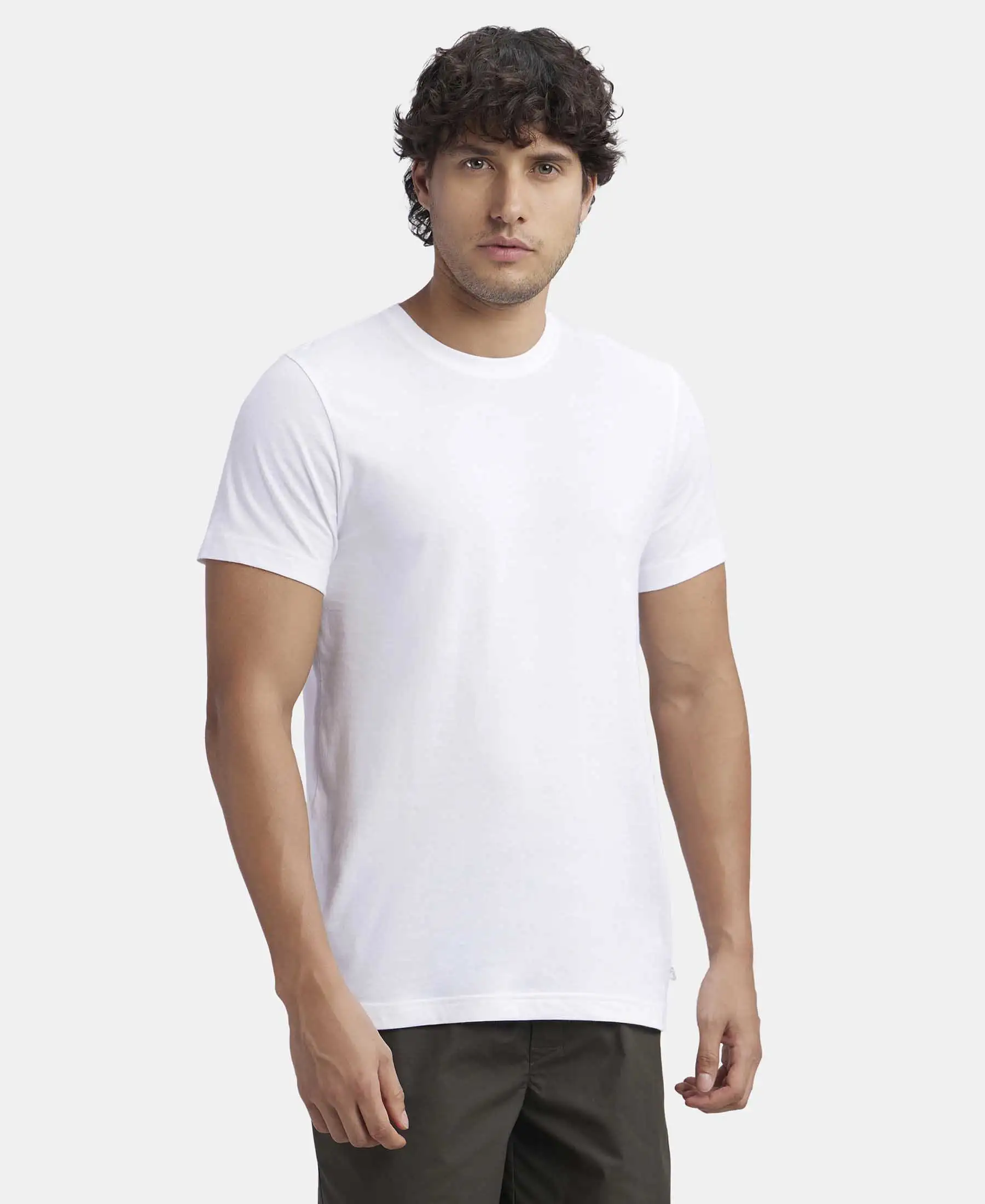 Super Combed Cotton Half Sleeved Inner T-Shirt - White - Image 2