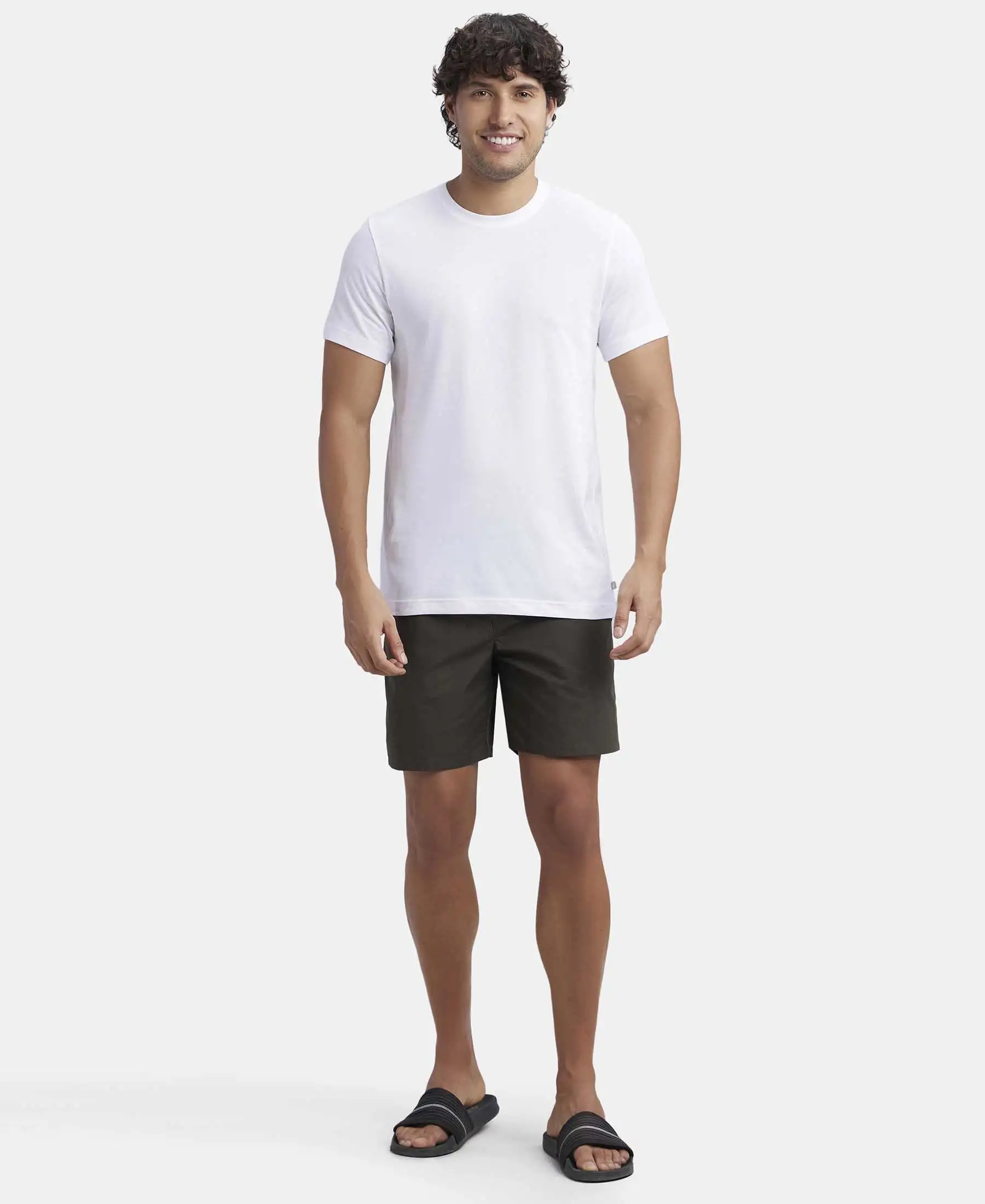 Super Combed Cotton Half Sleeved Inner T-Shirt - White - Image 4
