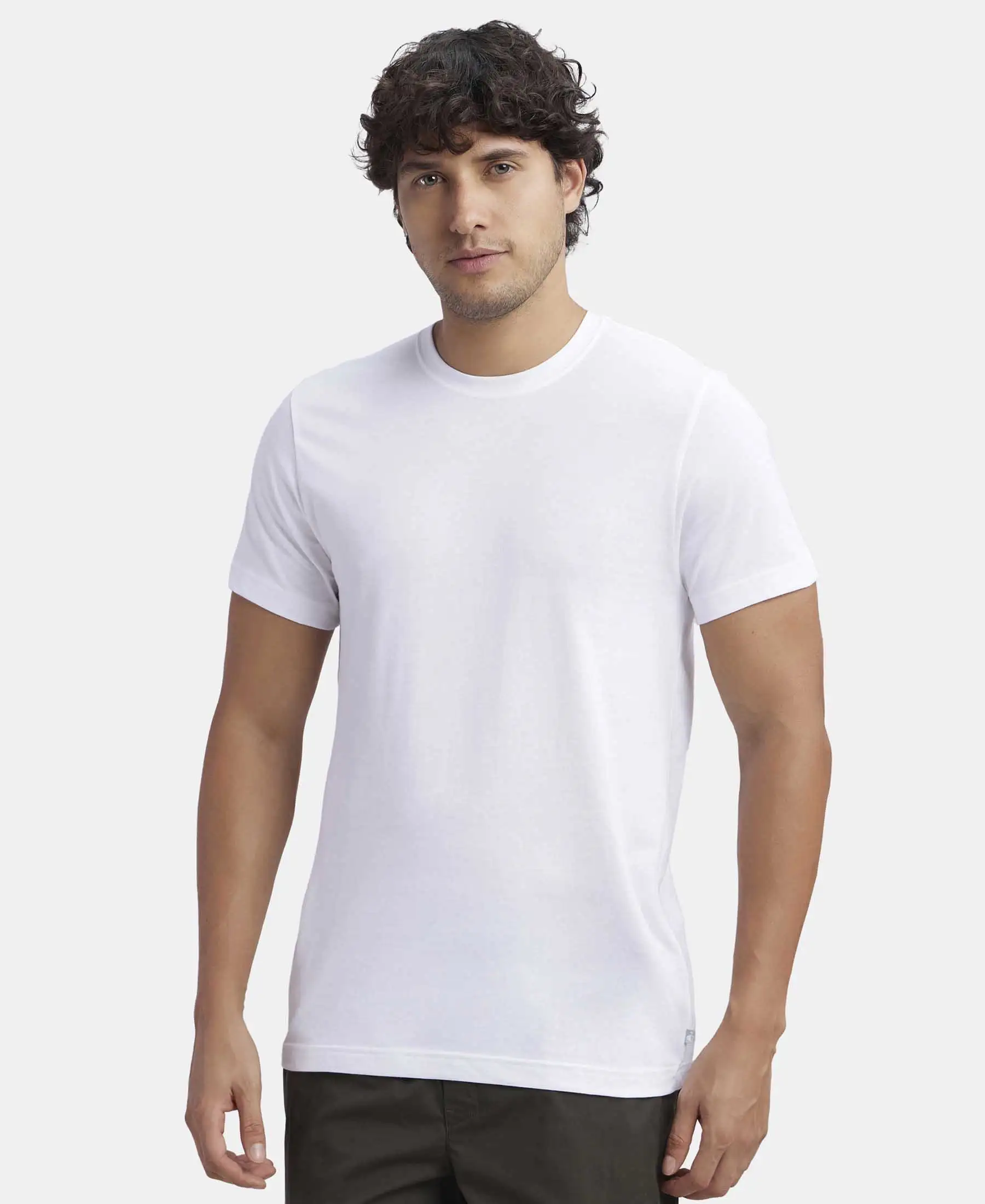 Super Combed Cotton Half Sleeved Inner T-Shirt - White - Image 5