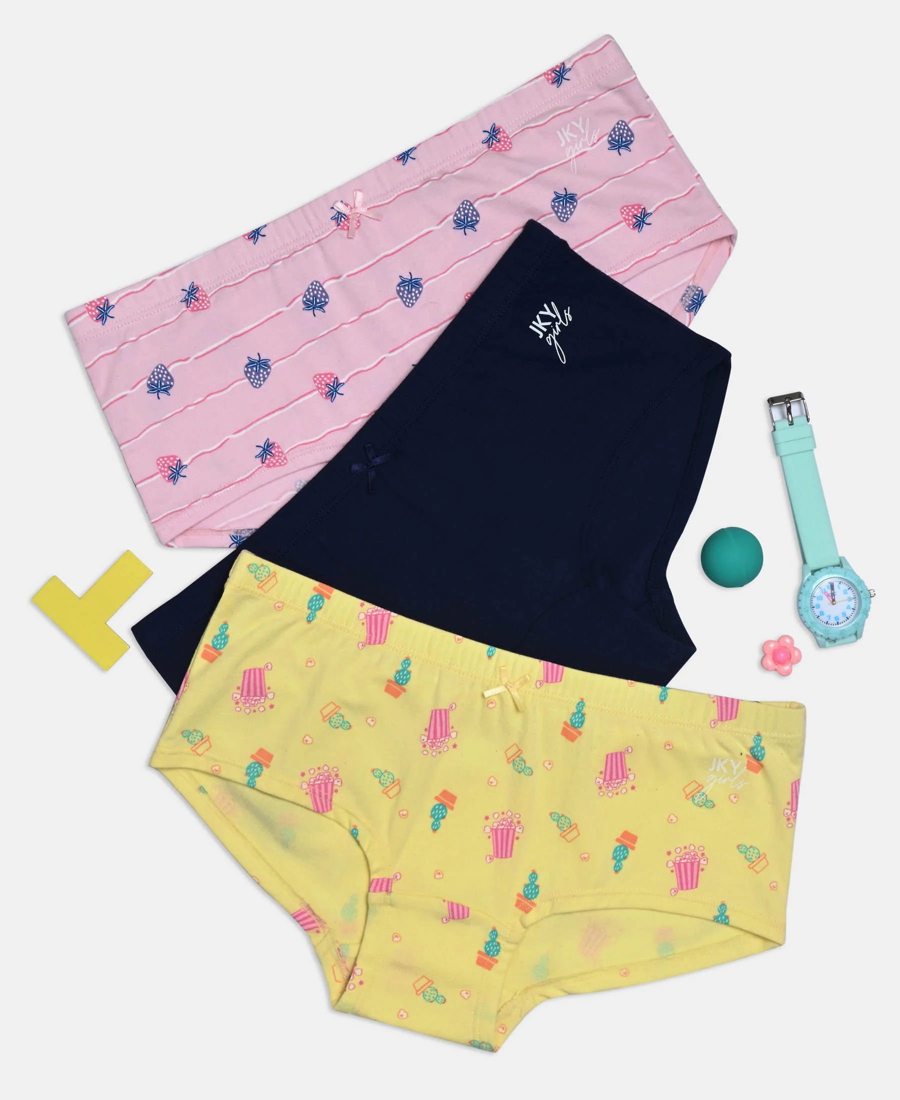 Super Combed Cotton Printed Panty with Ultrasoft Waistband - Assorted (Pack of 3) - Image 5