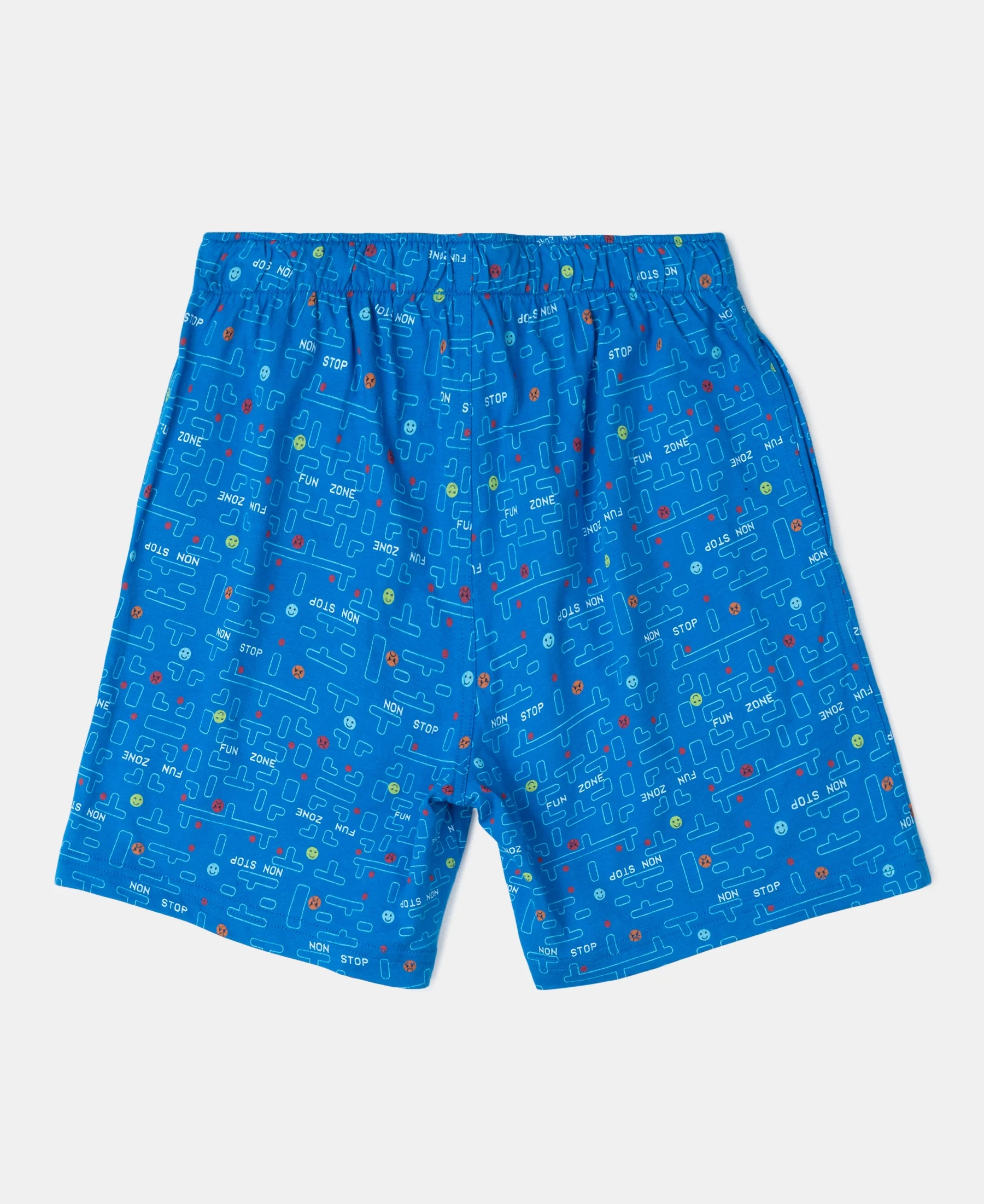 Super Combed Cotton Printed Boxer Shorts with Side Pockets - Black & Rich Royal Blue (Pack of 2) - Image 3
