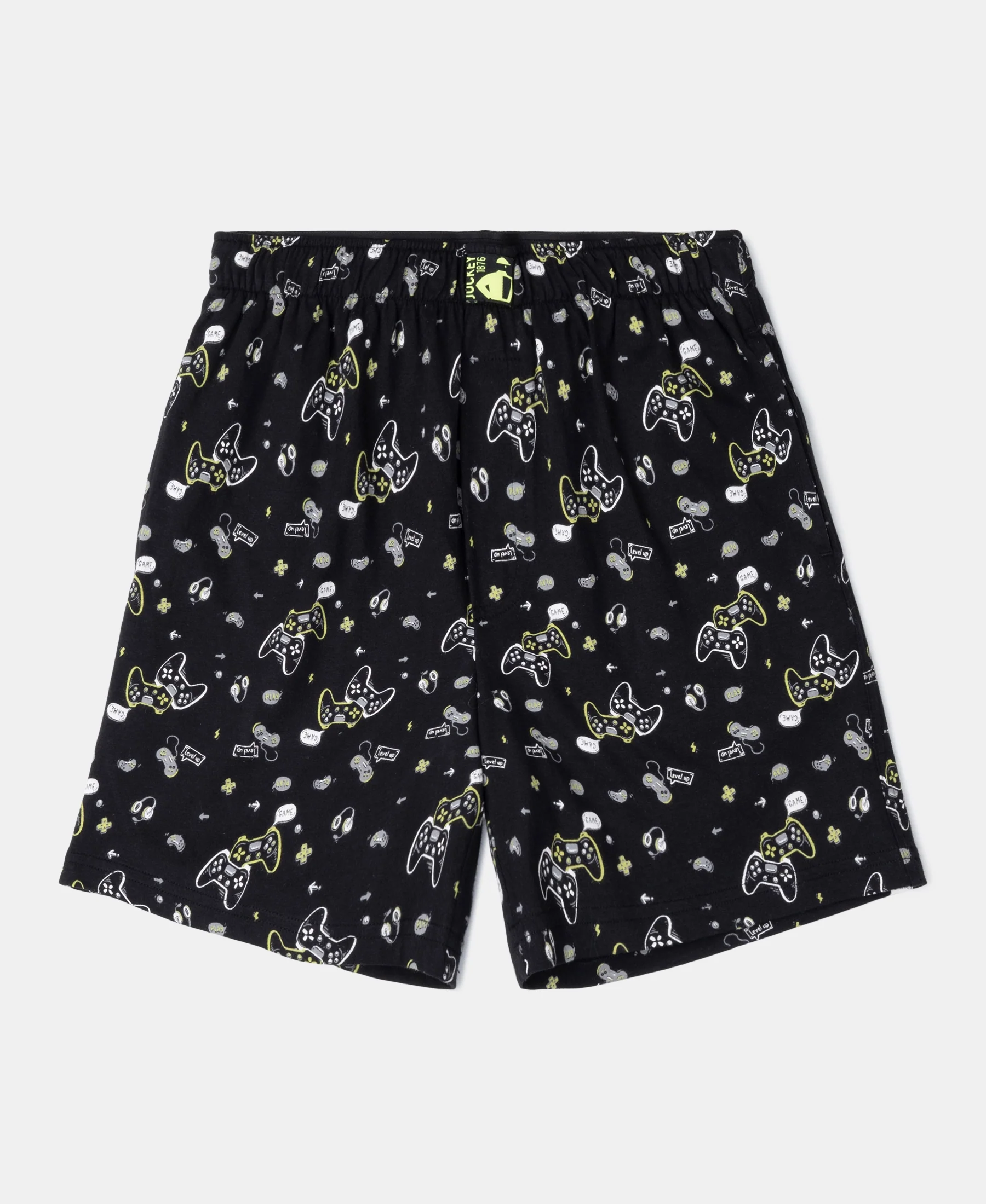 Super Combed Cotton Printed Boxer Shorts with Side Pockets - Black & Rich Royal Blue (Pack of 2) - Image 4