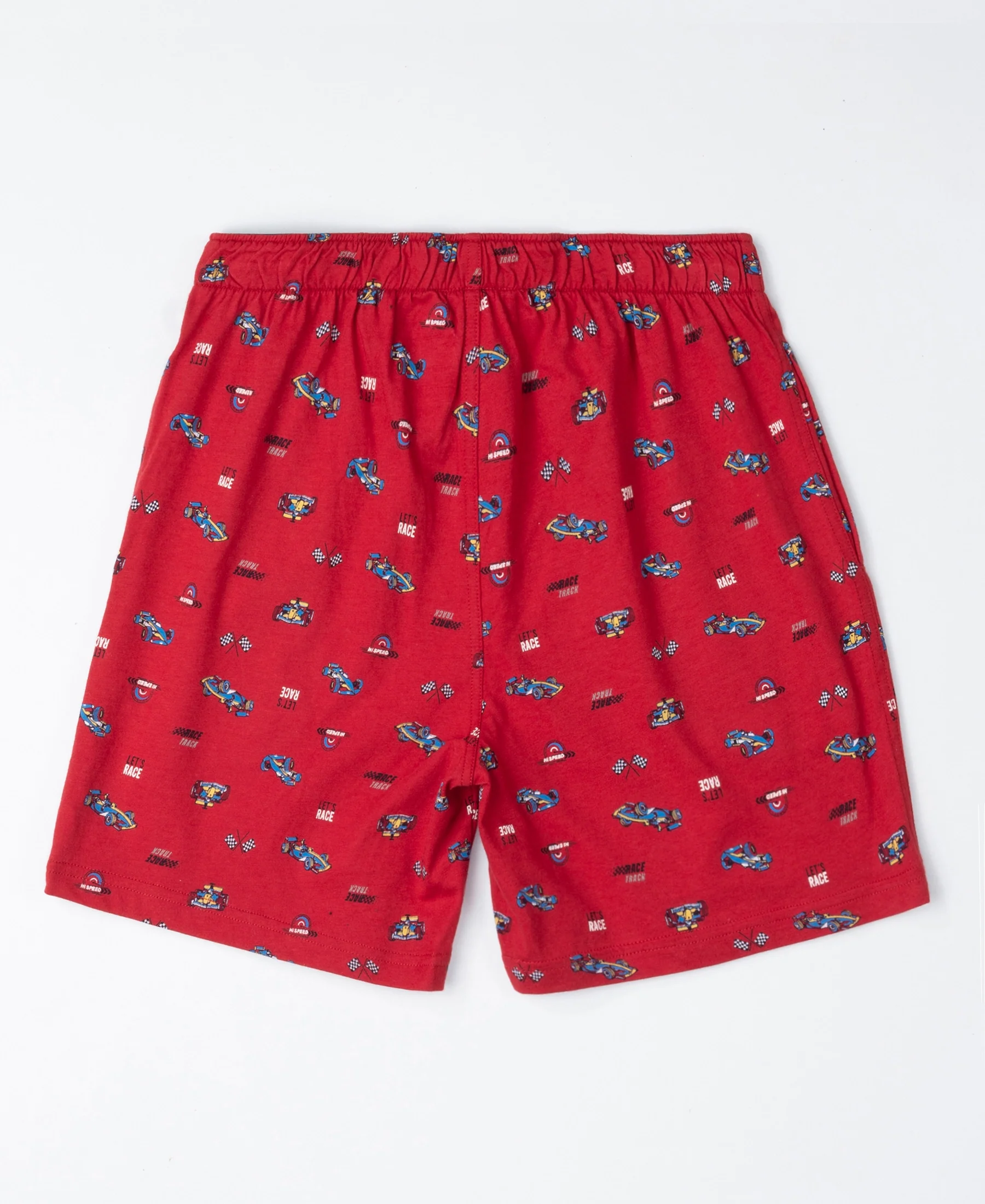 Super Combed Cotton Printed Boxer Shorts with Side Pockets - Navy & Chili Pepper (Pack of 2) - Image 3