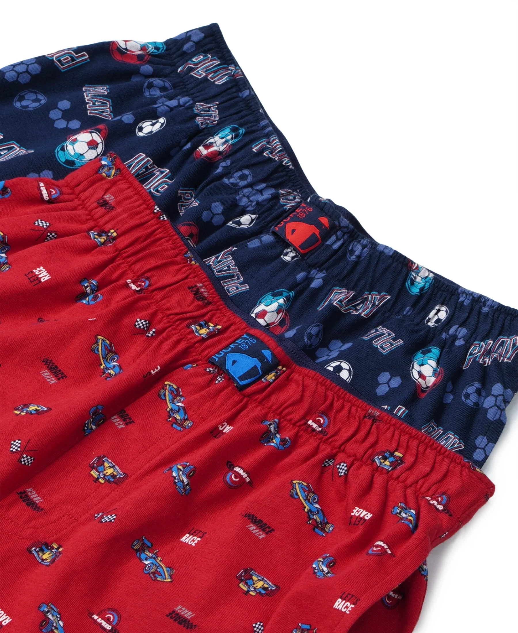 Super Combed Cotton Printed Boxer Shorts with Side Pockets - Navy & Chili Pepper (Pack of 2) - Image 7