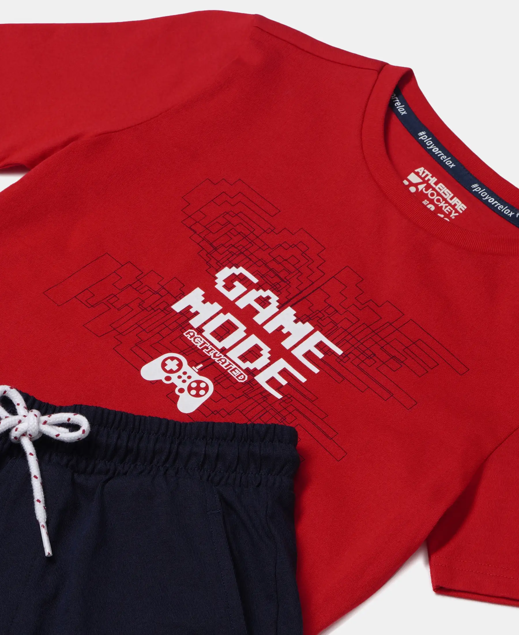 Boy's Super Combed Cotton Printed T-Shirt & Shorts Set - Assorted - Image 12