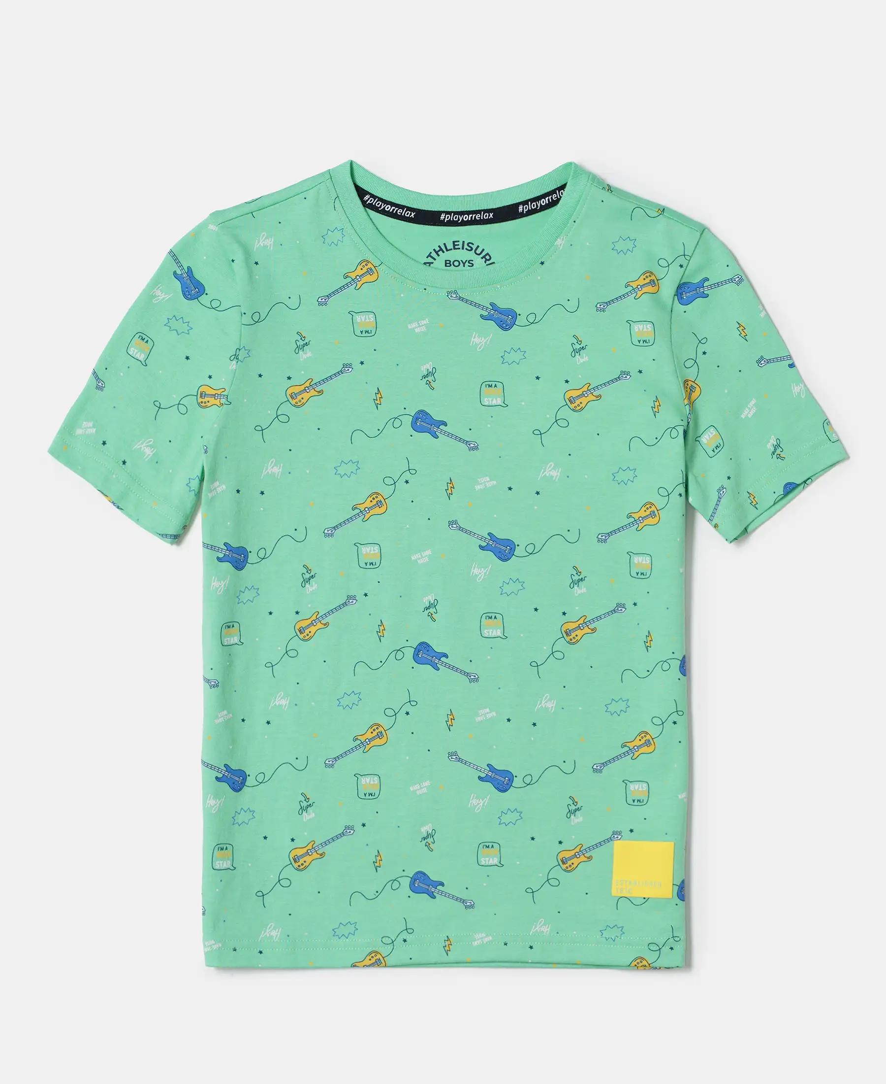Boy's Super Combed Cotton Printed Half Sleeve T-Shirt - Assorted