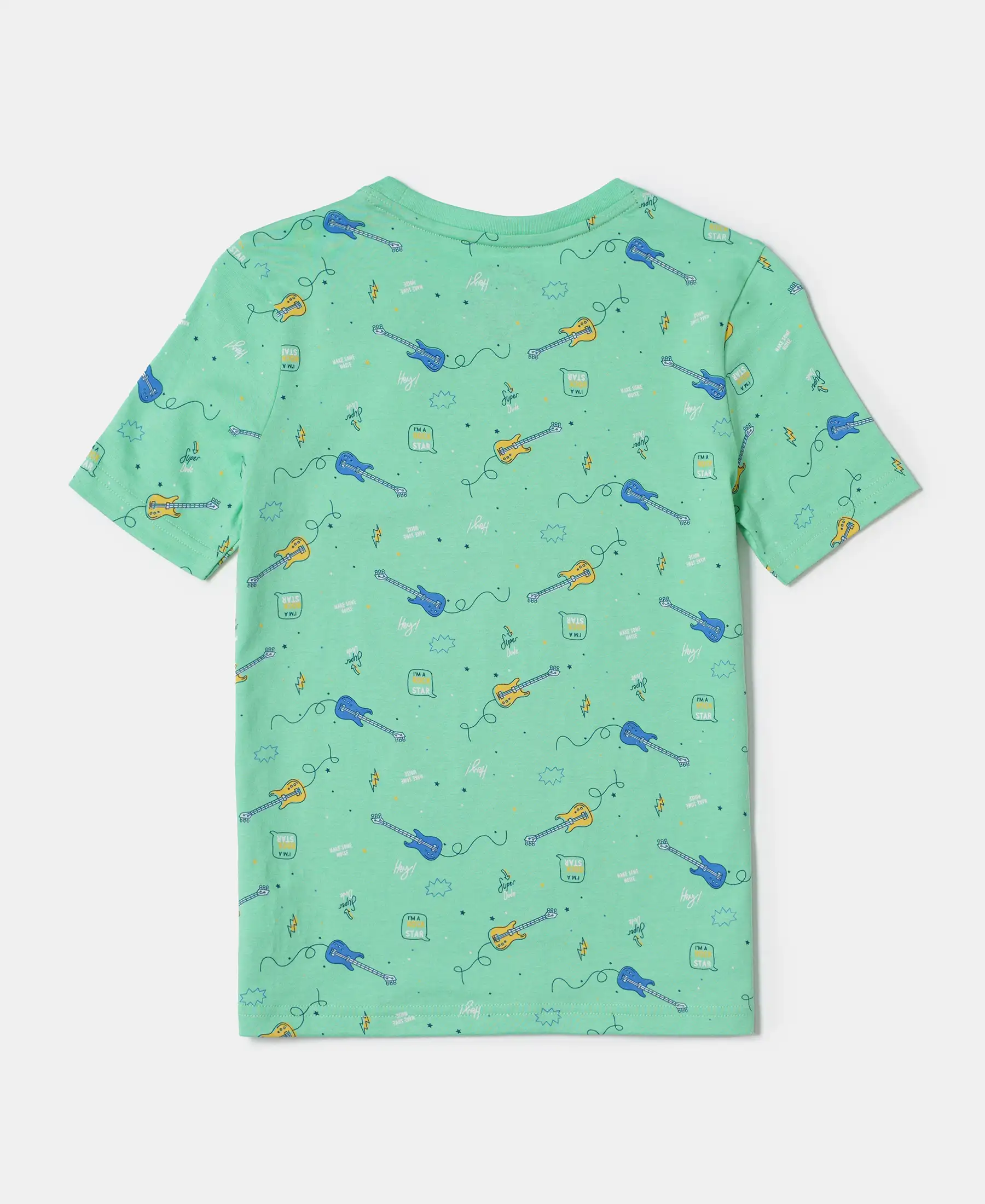 Boy's Super Combed Cotton Printed Half Sleeve T-Shirt - Assorted - Image 2