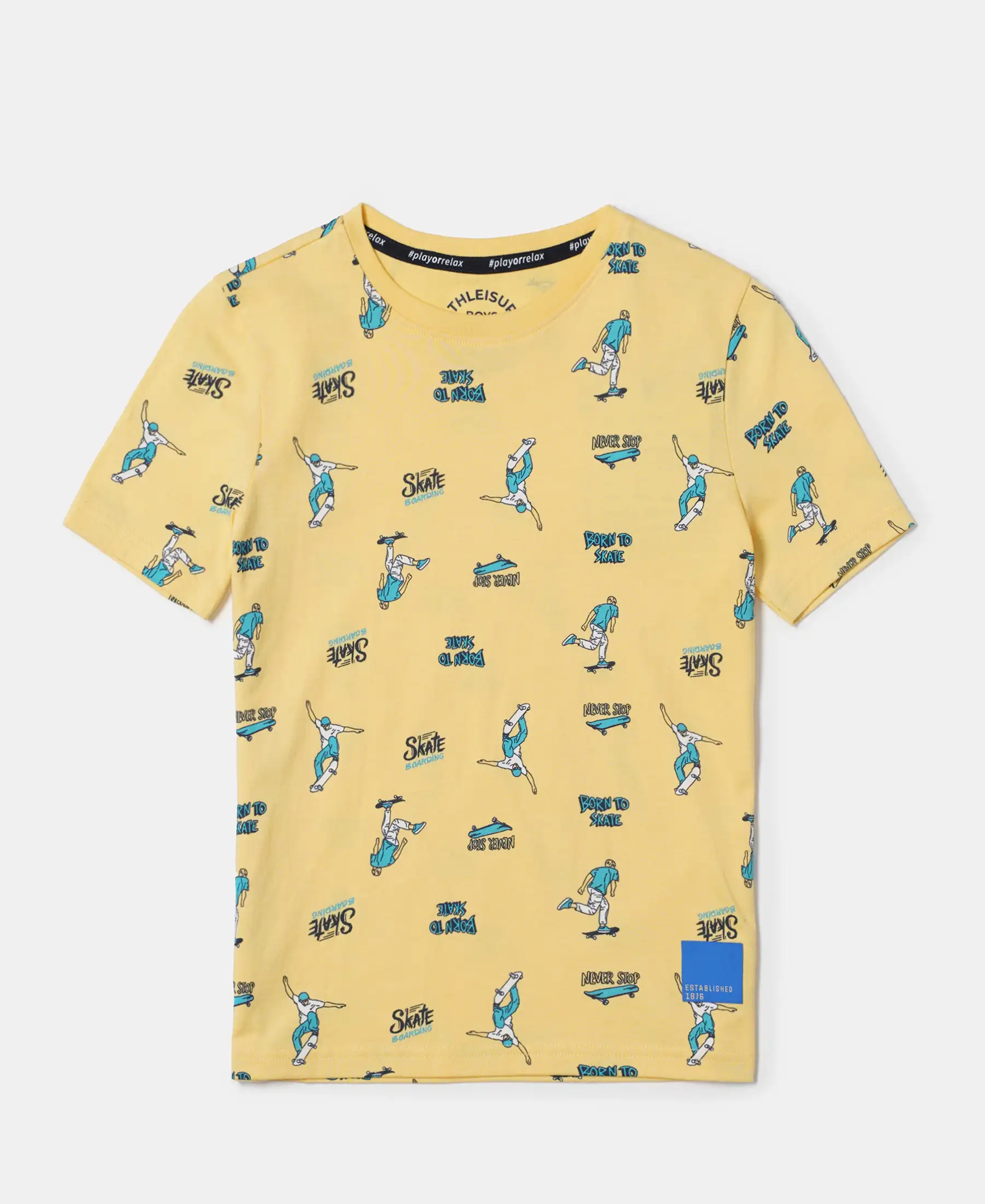 Boy's Super Combed Cotton Printed Half Sleeve T-Shirt - Assorted - Image 7