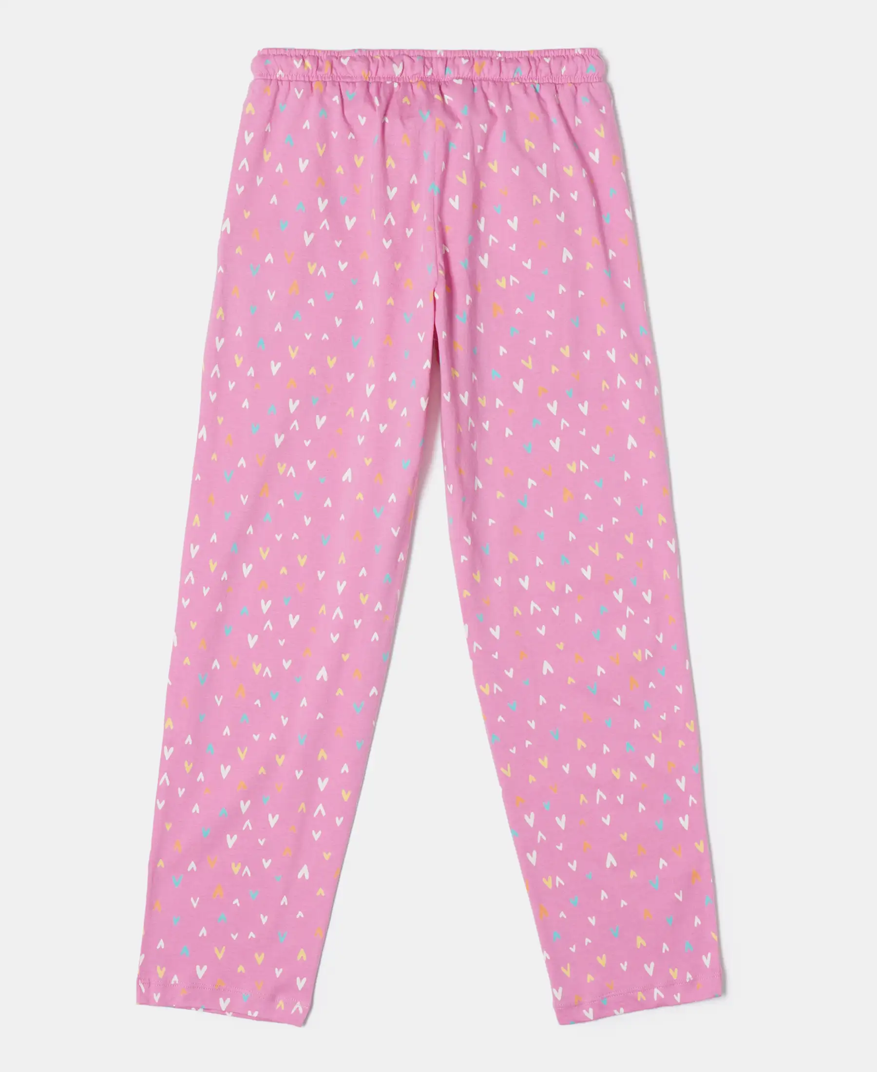 Girl's Super Combed Cotton Printed Pyjama - Wild Orchid Printed - Image 2