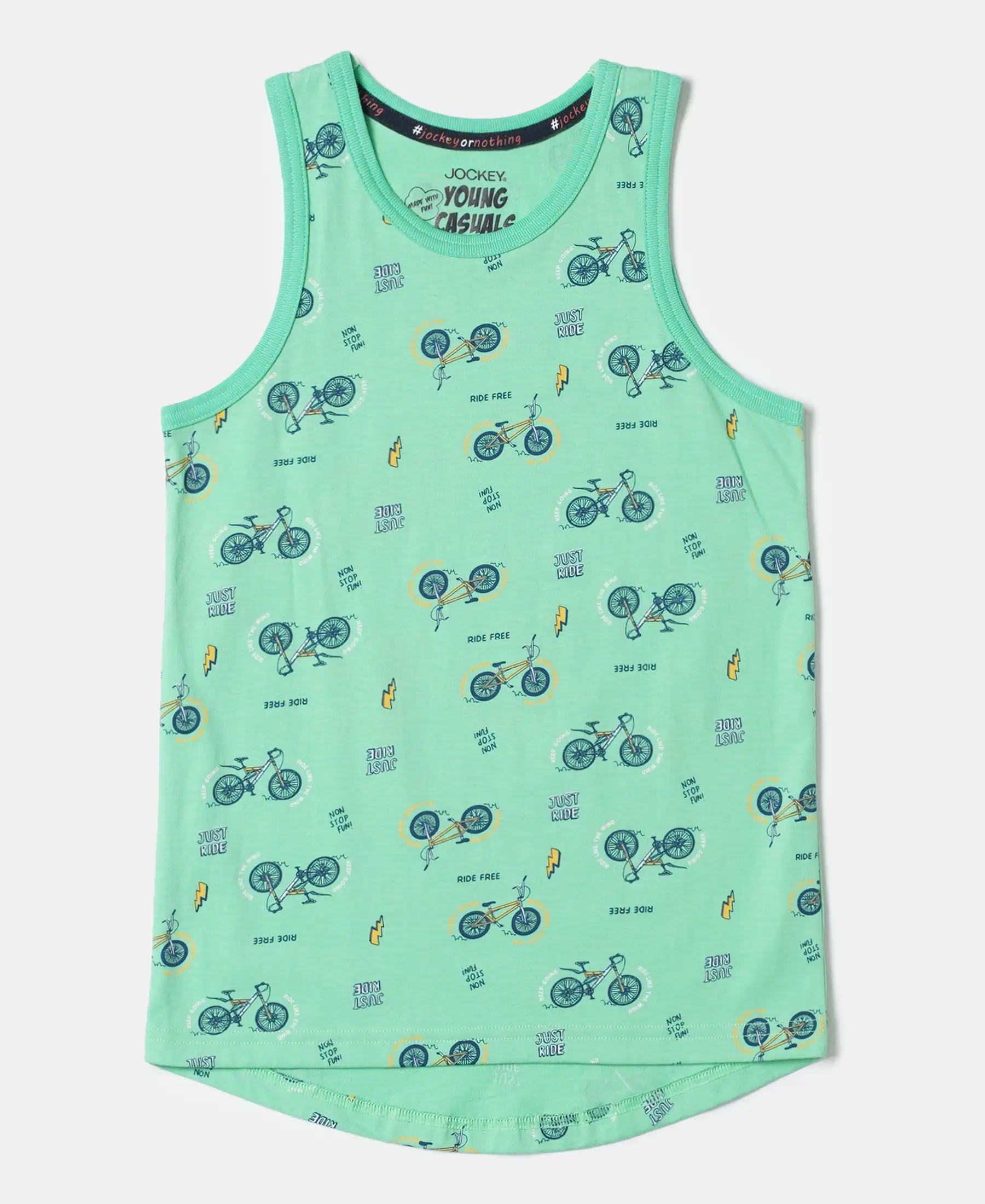 Boy's Super Combed Cotton Printed Tank Top - Spring Bouquet