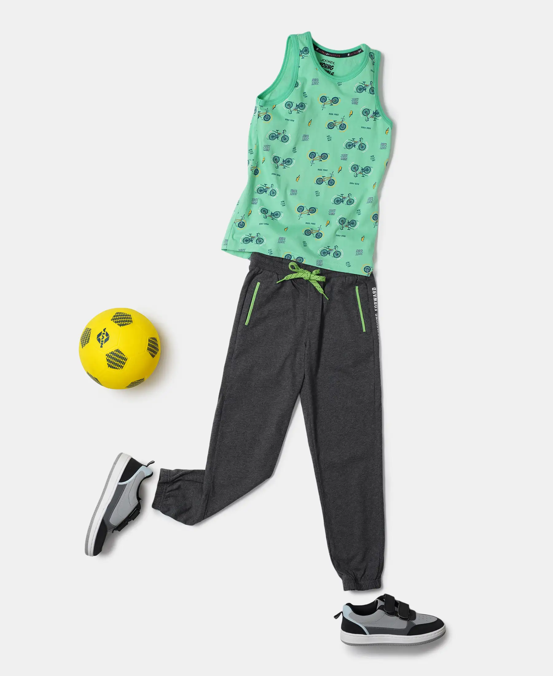 Boy's Super Combed Cotton Printed Tank Top - Spring Bouquet - Image 4