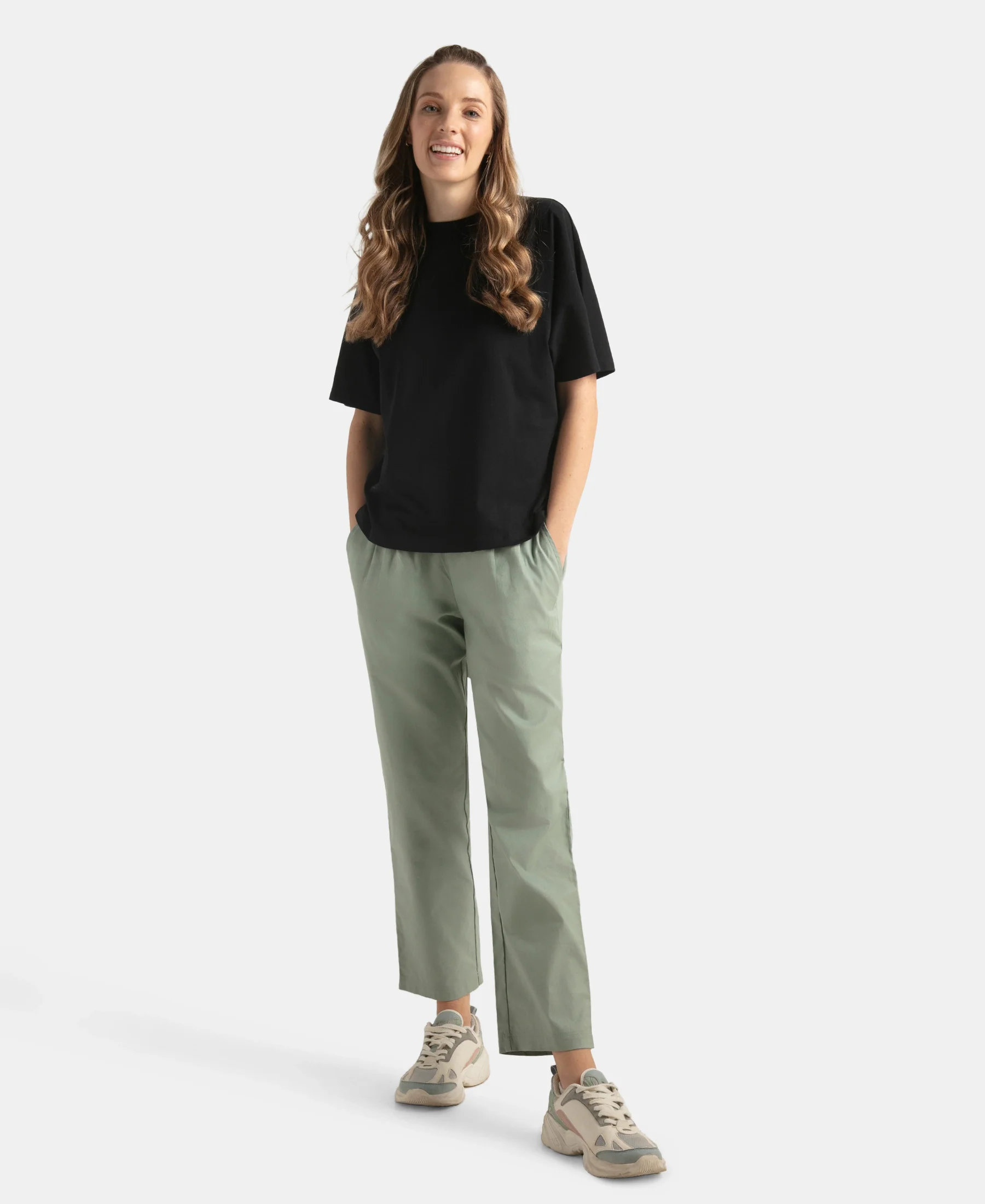 Super Combed Cotton Regular Fit Hybrid Pants - Iceberg Green - Image 3