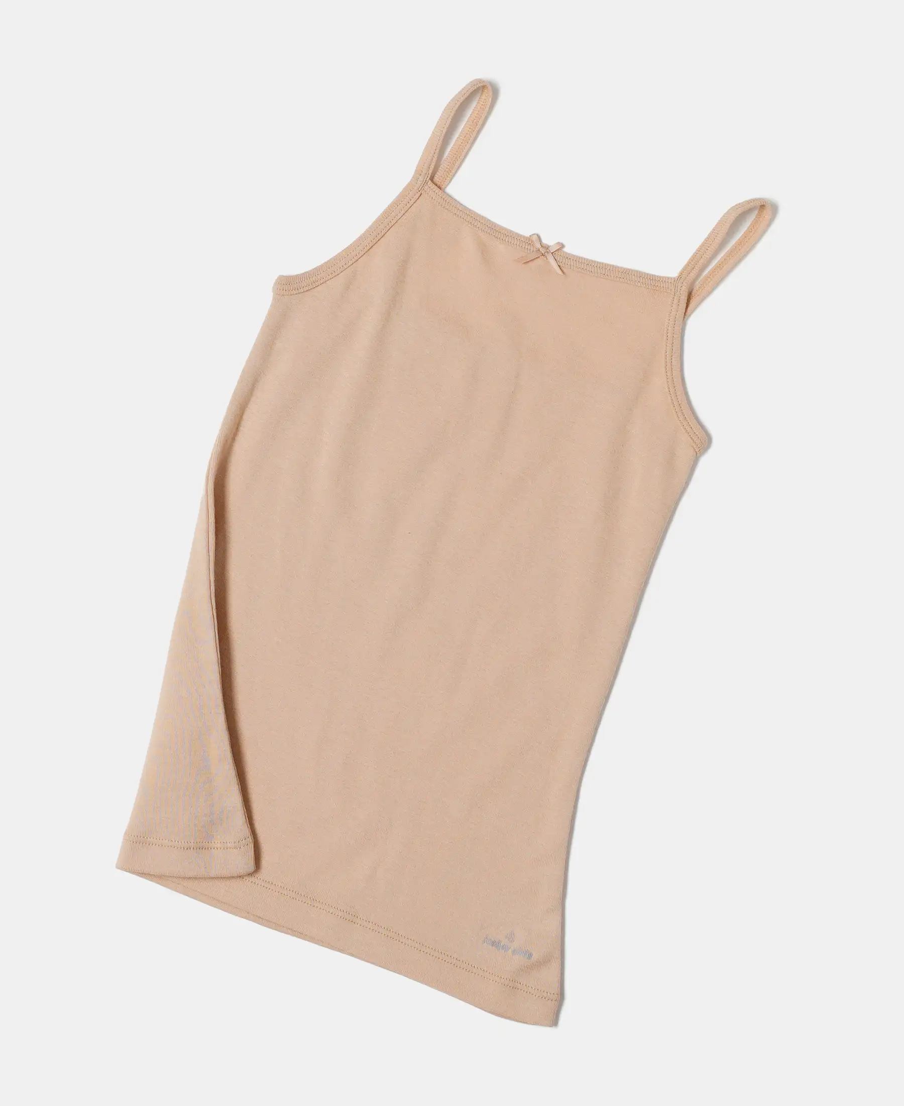 Super Combed Cotton Rib Fabric Camisole with Regular Straps - Skin - Image 4