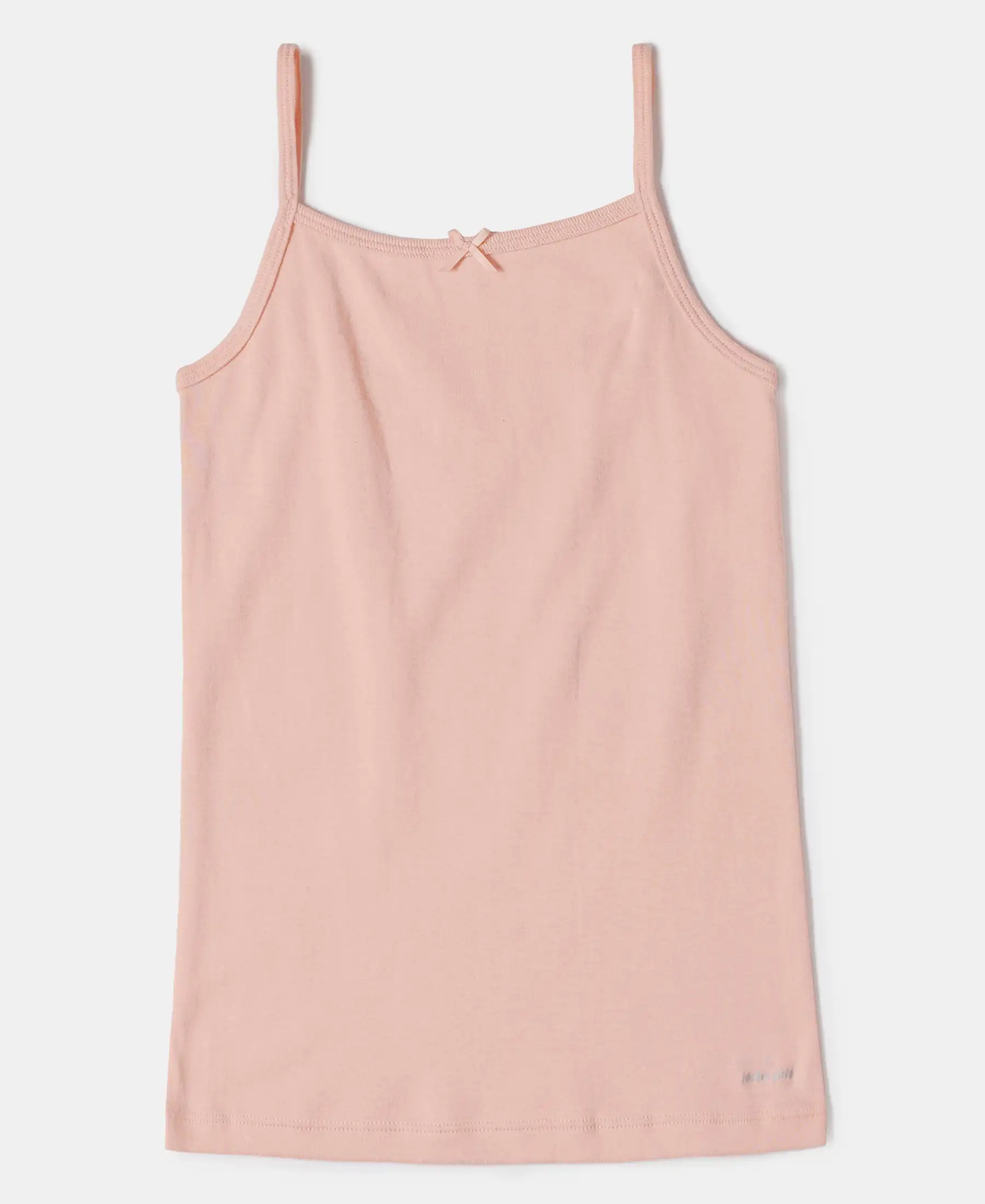 Super Combed Cotton Rib Fabric Camisole with Regular Straps - Tropical Peach