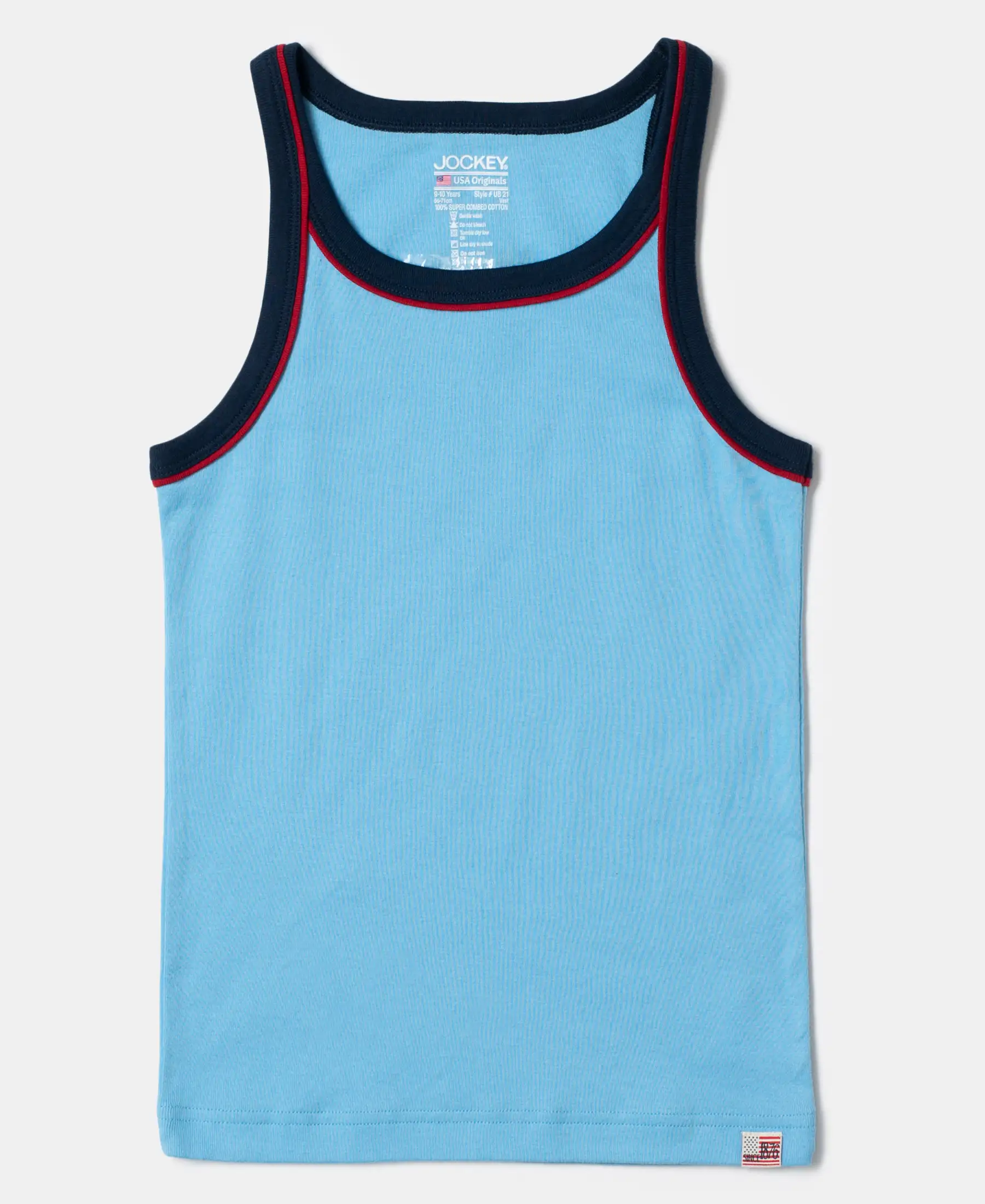 Super Combed Cotton Rib Fabric Sleeveless Vest - Assorted Colors - Image 12