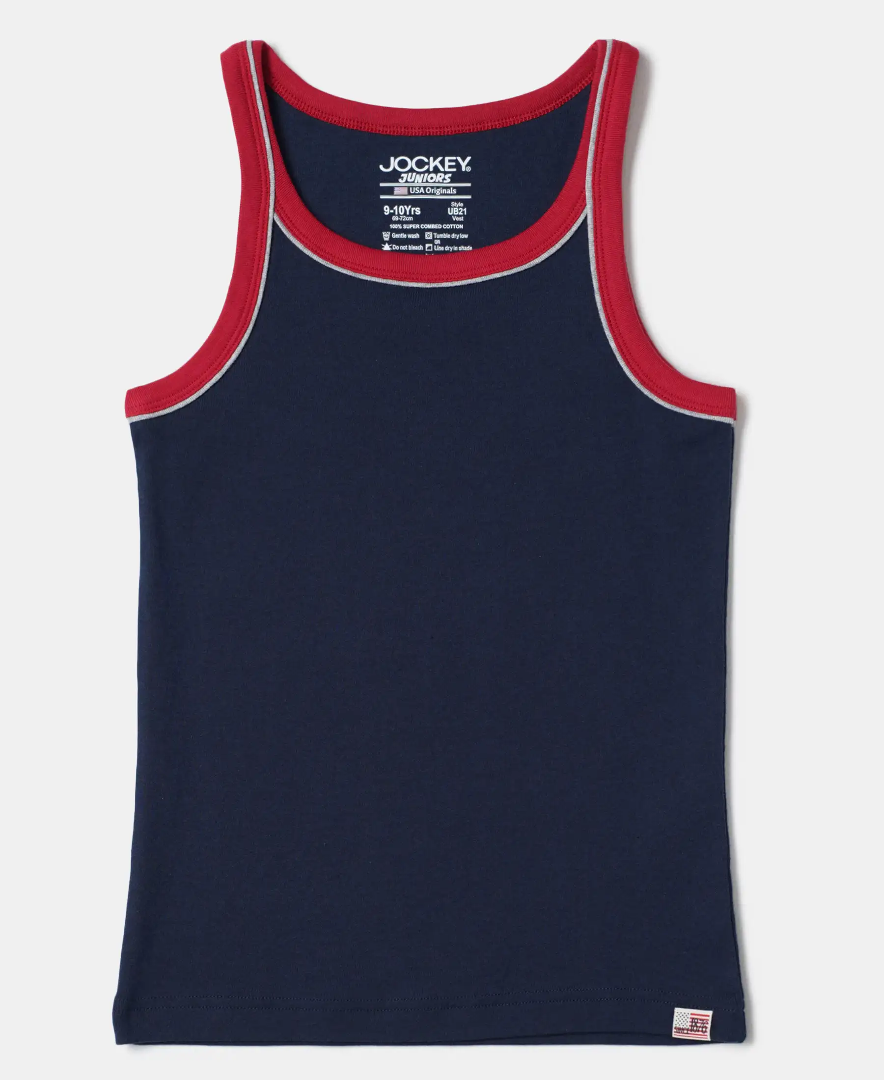 Super Combed Cotton Rib Fabric Sleeveless Vest - Assorted Colors - Image 14