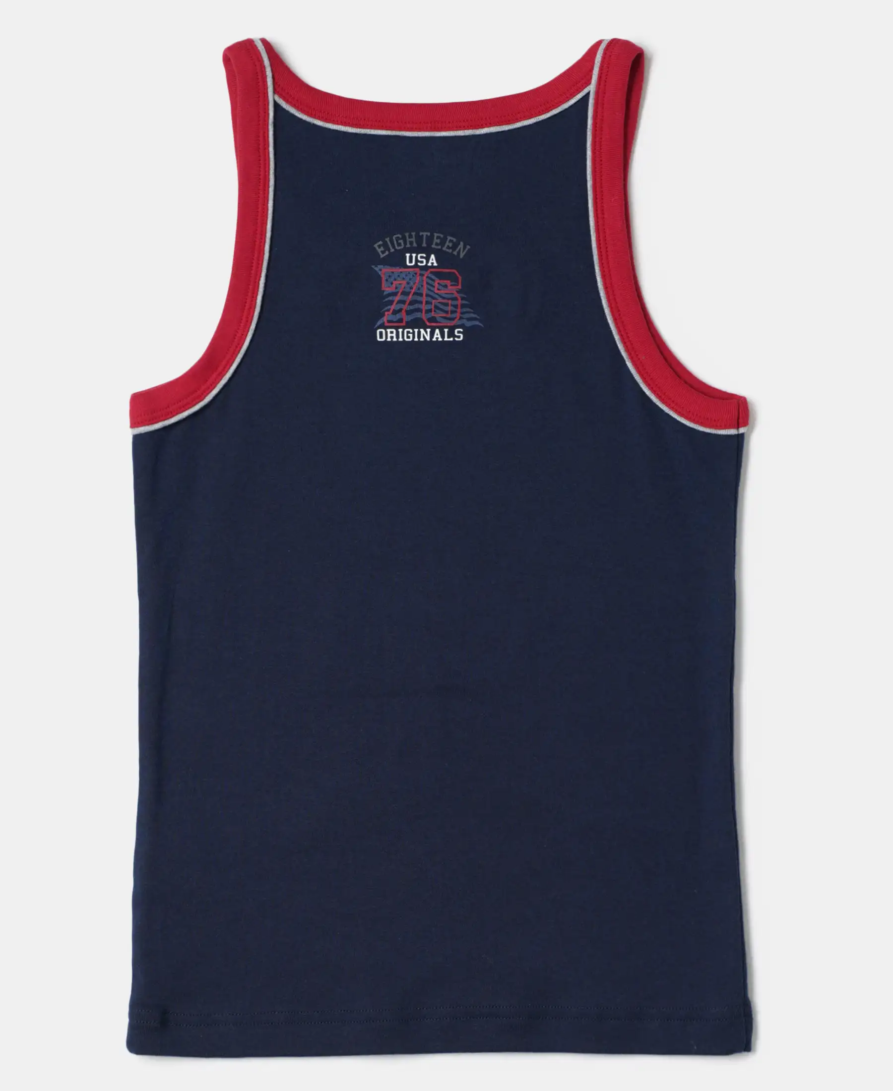 Super Combed Cotton Rib Fabric Sleeveless Vest - Assorted Colors - Image 15
