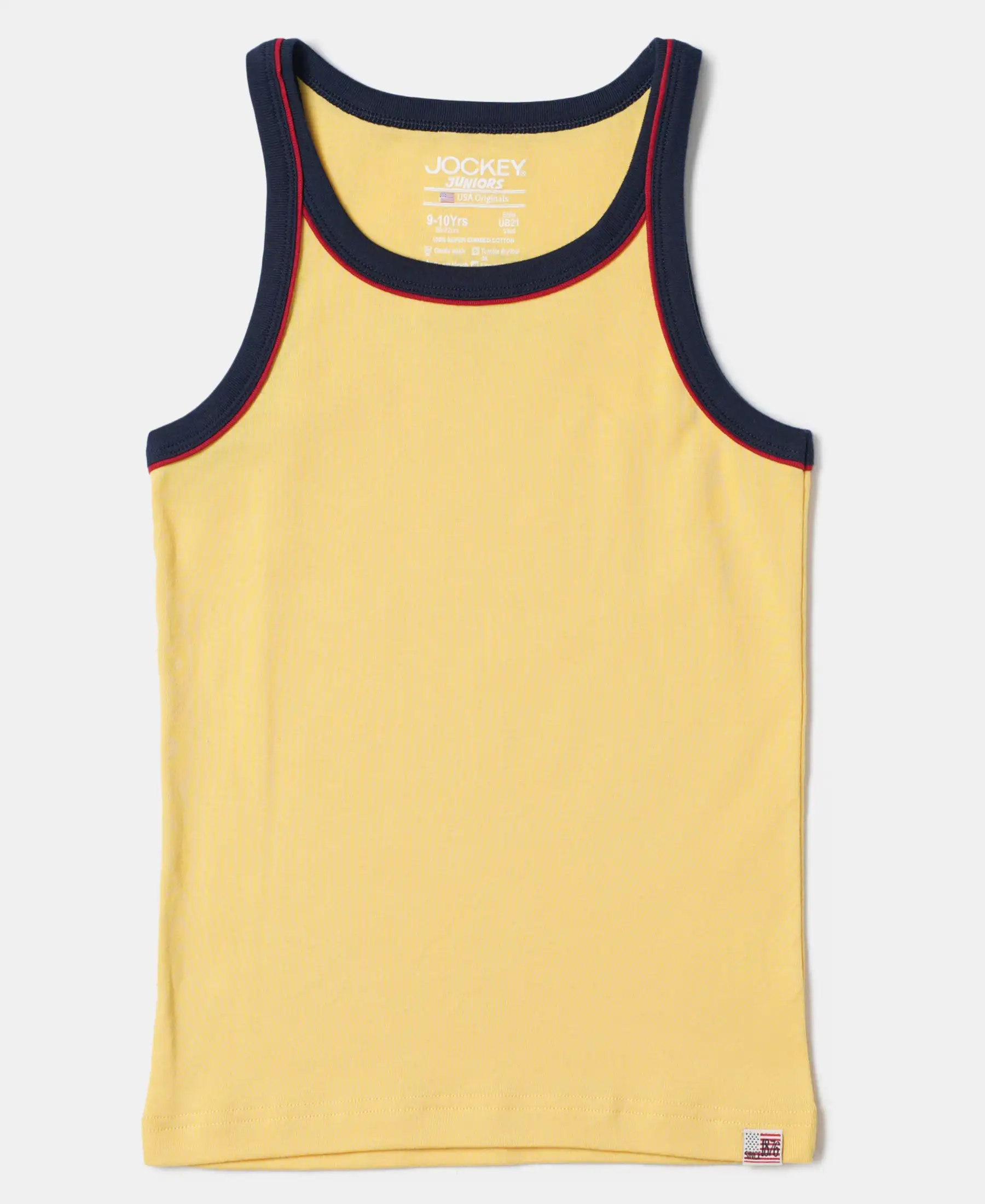 Super Combed Cotton Rib Fabric Sleeveless Vest - Assorted Colors - Image 8