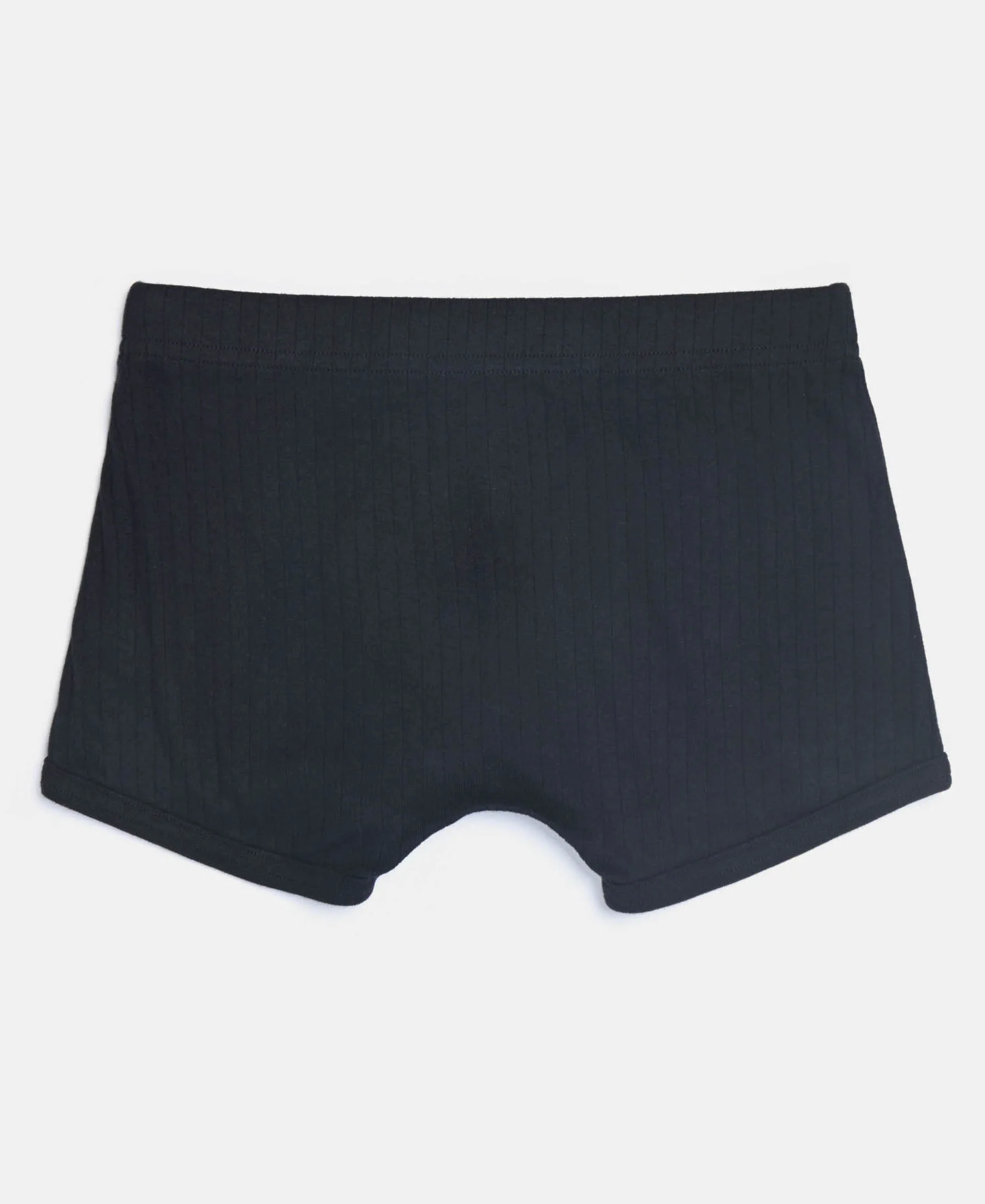 Super Combed Cotton Rib Fabric Solid Trunk with Front Open Fly and Ultrasoft Waistband - Cornsilk, Black & Feldspar (Pack of 3) - Image 3