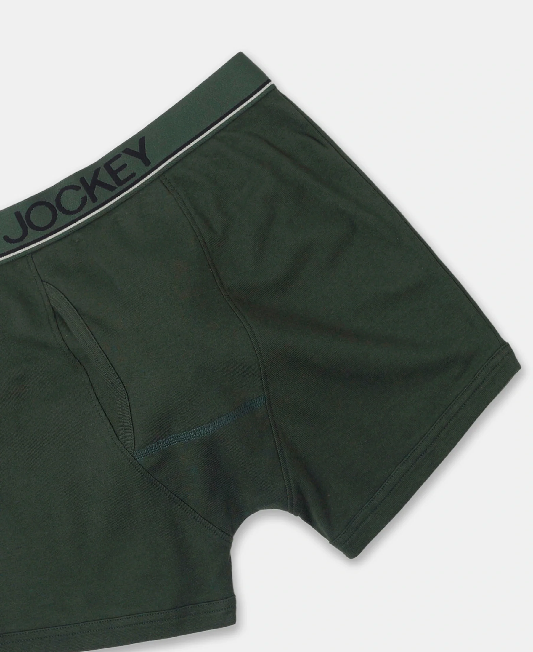 Super Combed Cotton Rib Solid Boxer Brief with Ultrasoft and Durable Waistband - Deep Forest (Pack of 2) - Image 8