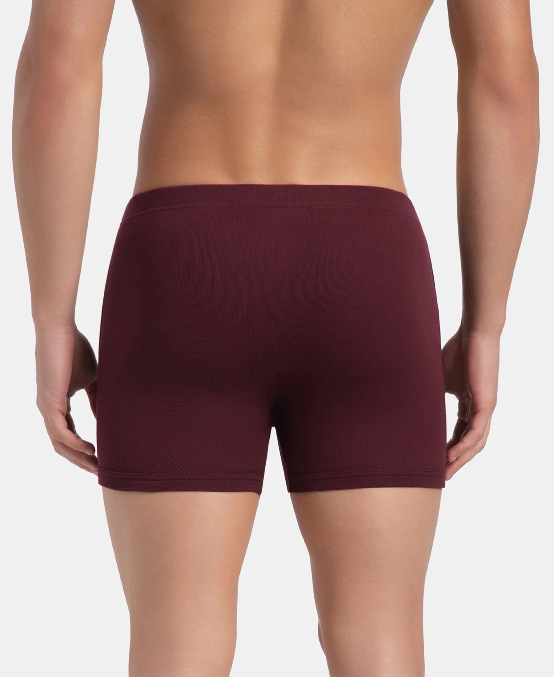 Super Combed Cotton Rib Solid Boxer Brief with Ultrasoft and Durable Waistband - Port Royale - Image 3