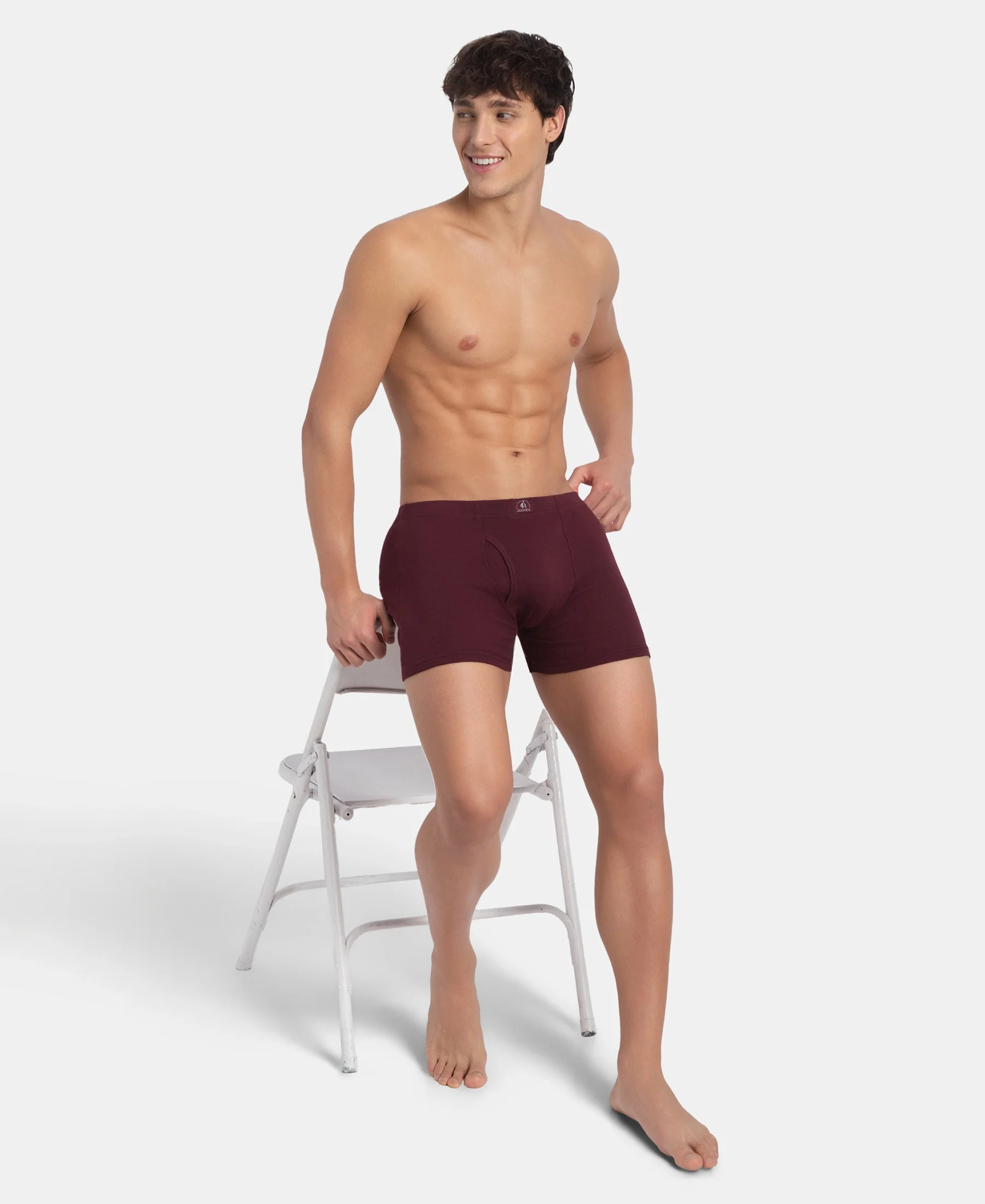 Super Combed Cotton Rib Solid Boxer Brief with Ultrasoft and Durable Waistband - Port Royale - Image 6