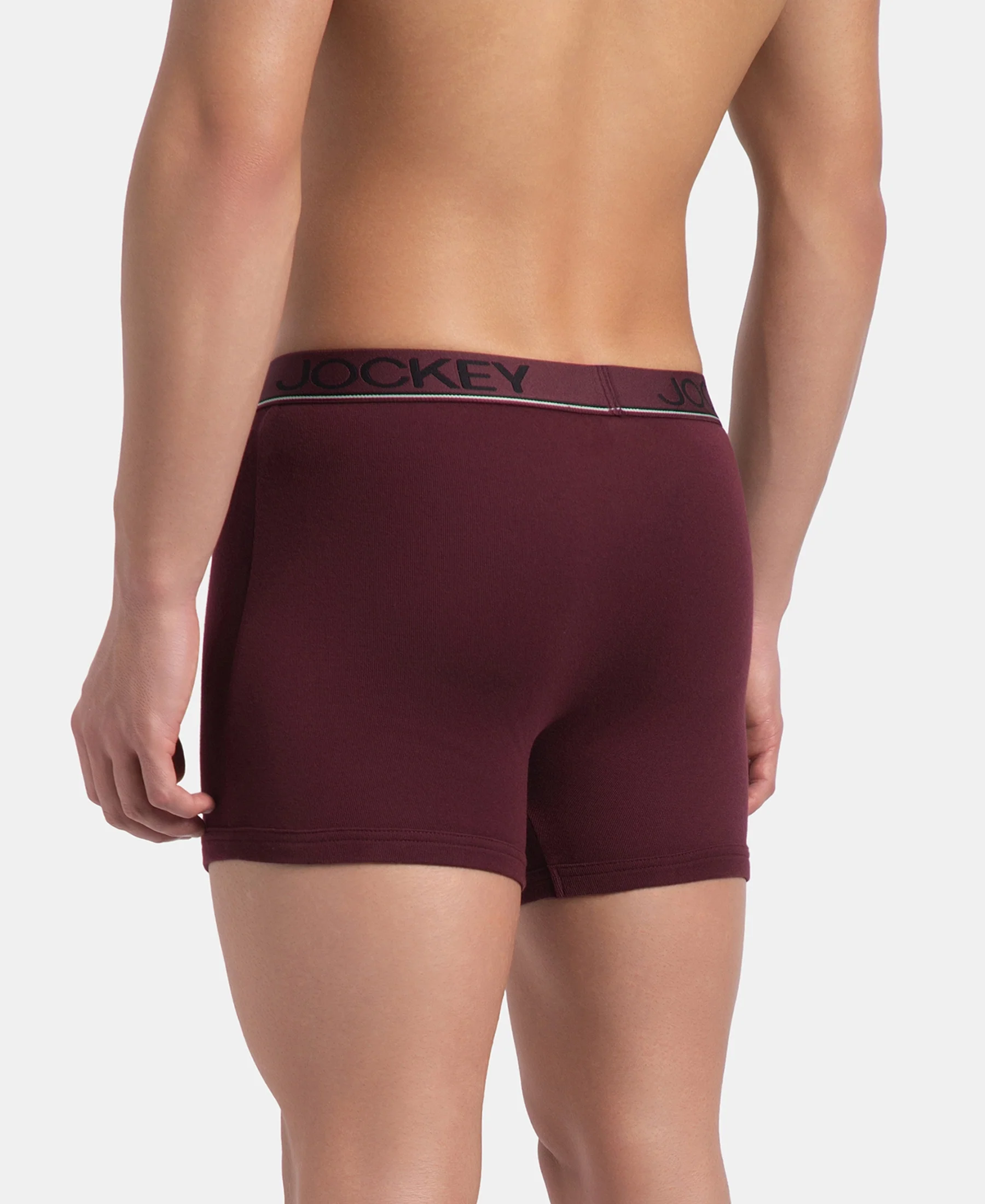 Super Combed Cotton Rib Solid Boxer Brief with Ultrasoft and Durable Waistband - Port Royale - Image 3