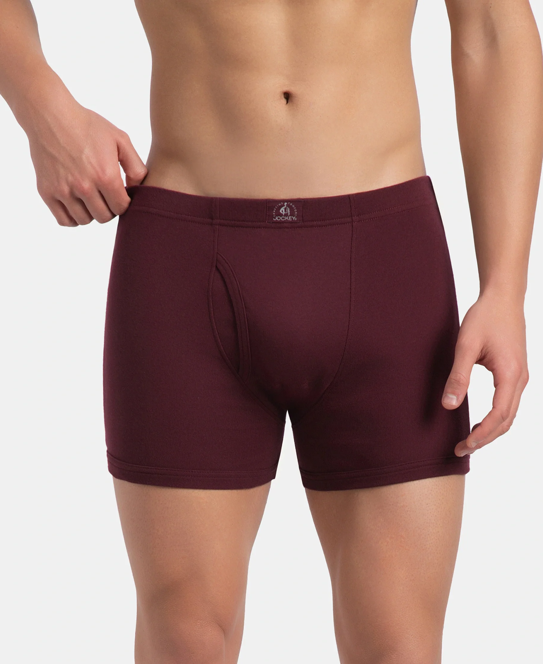 Super Combed Cotton Rib Solid Boxer Brief with Ultrasoft and Durable Waistband - Port Royale (Pack of 2) - Image 2