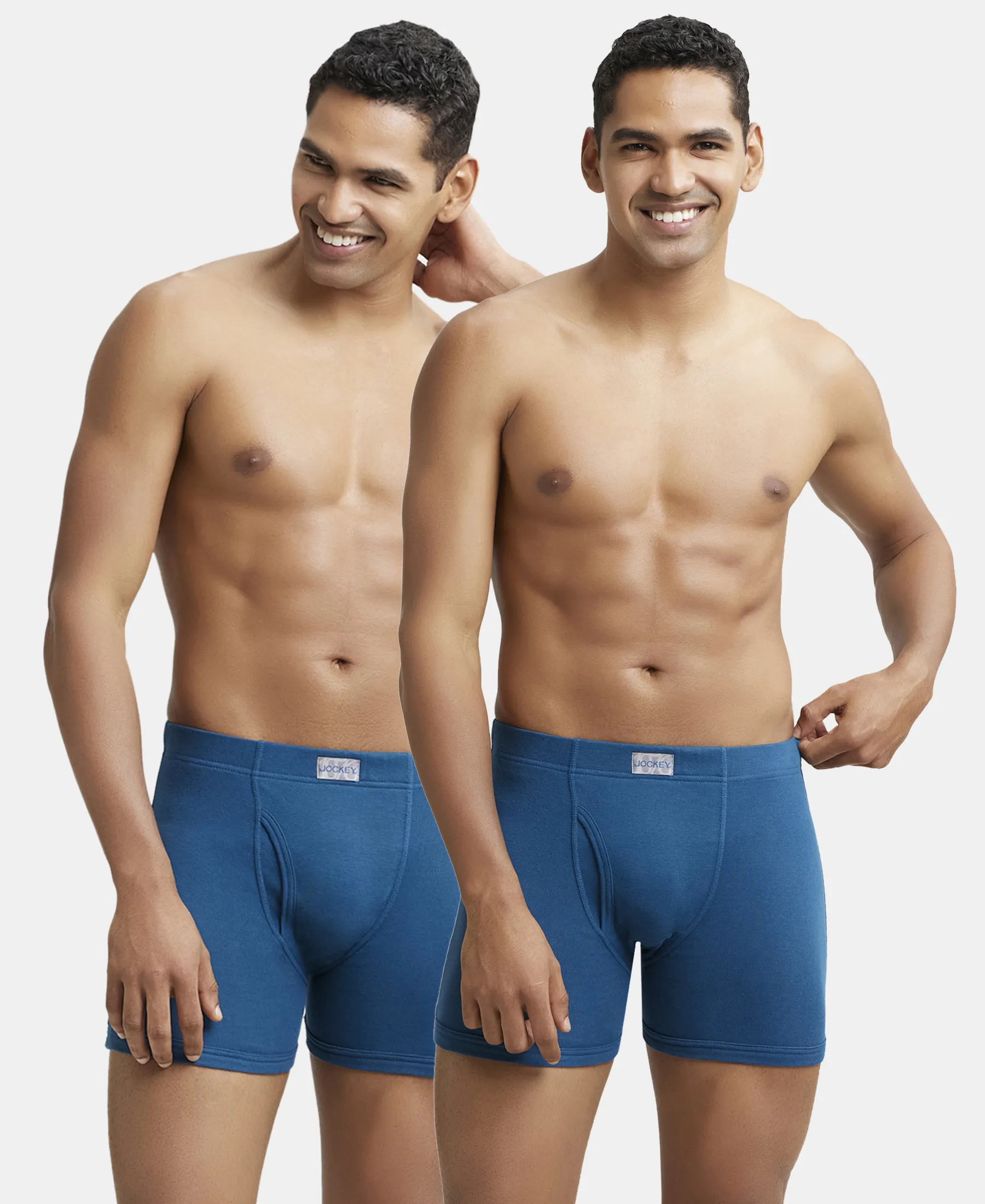 Super Combed Cotton Rib Solid Boxer Brief with Ultrasoft and Durable Waistband - Seaport Teal (Pack of 2) - Image 5