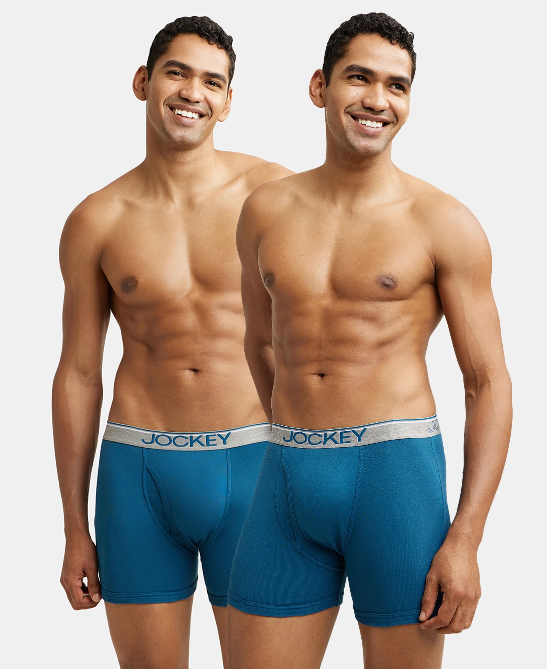 Super Combed Cotton Rib Solid Boxer Brief with Ultrasoft and Durable Waistband - Seaport Teal (Pack of 2) - Image 5