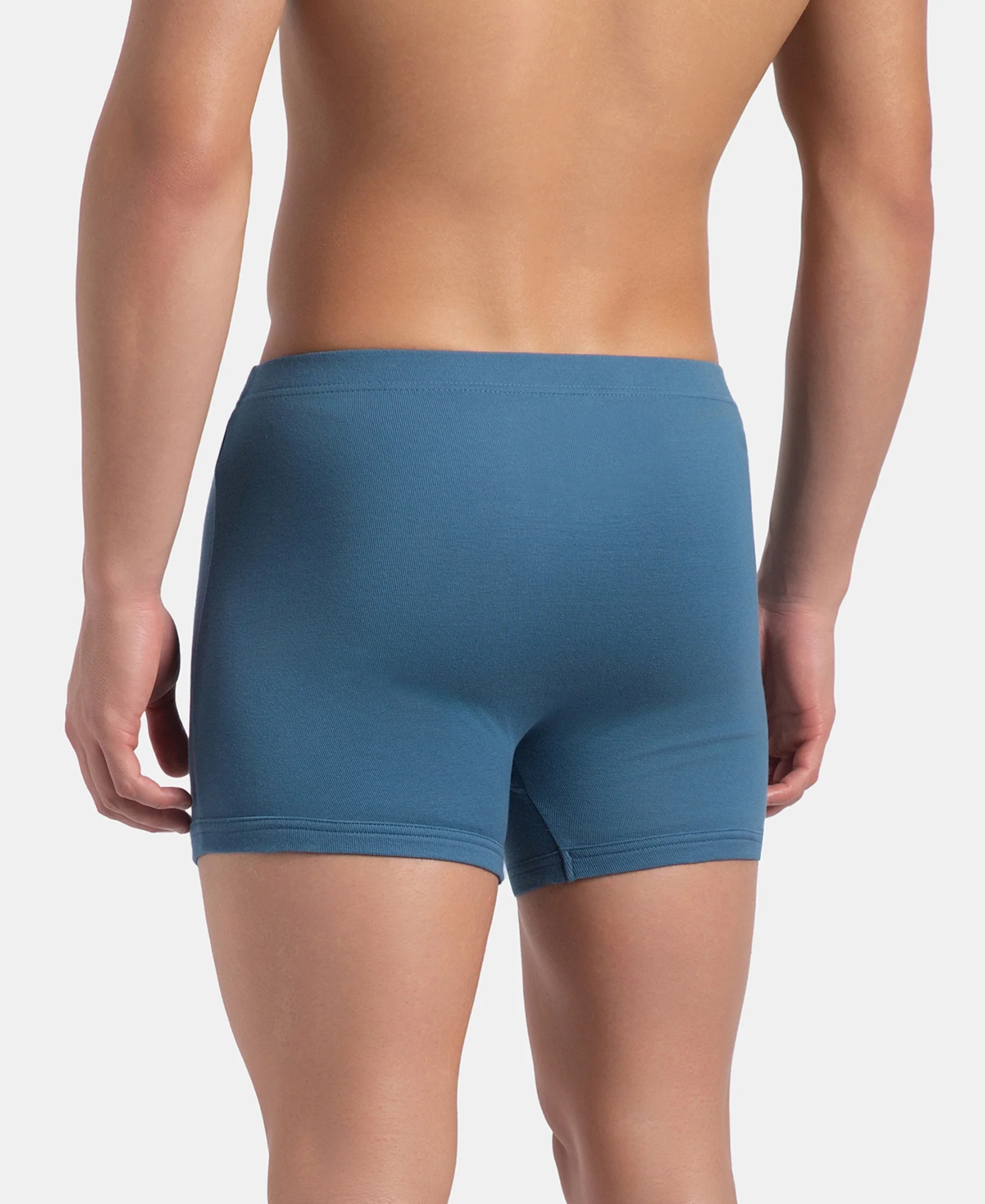Super Combed Cotton Rib Solid Boxer Brief with Ultrasoft and Durable Waistband - Stellar - Image 3