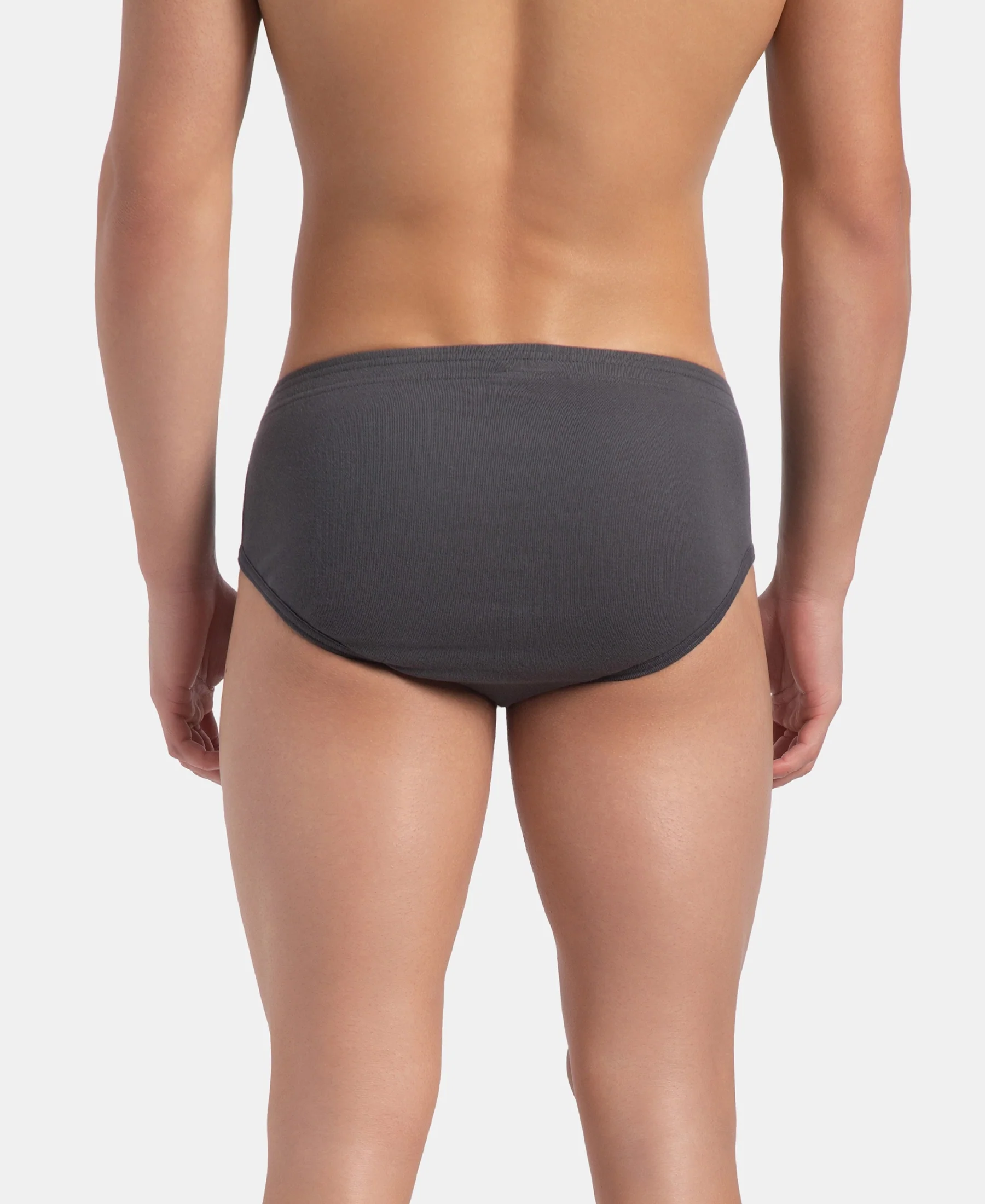 Super Combed Cotton Rib Solid Brief with StayFresh Treatment - Magnet (Pack of 2) - Image 3