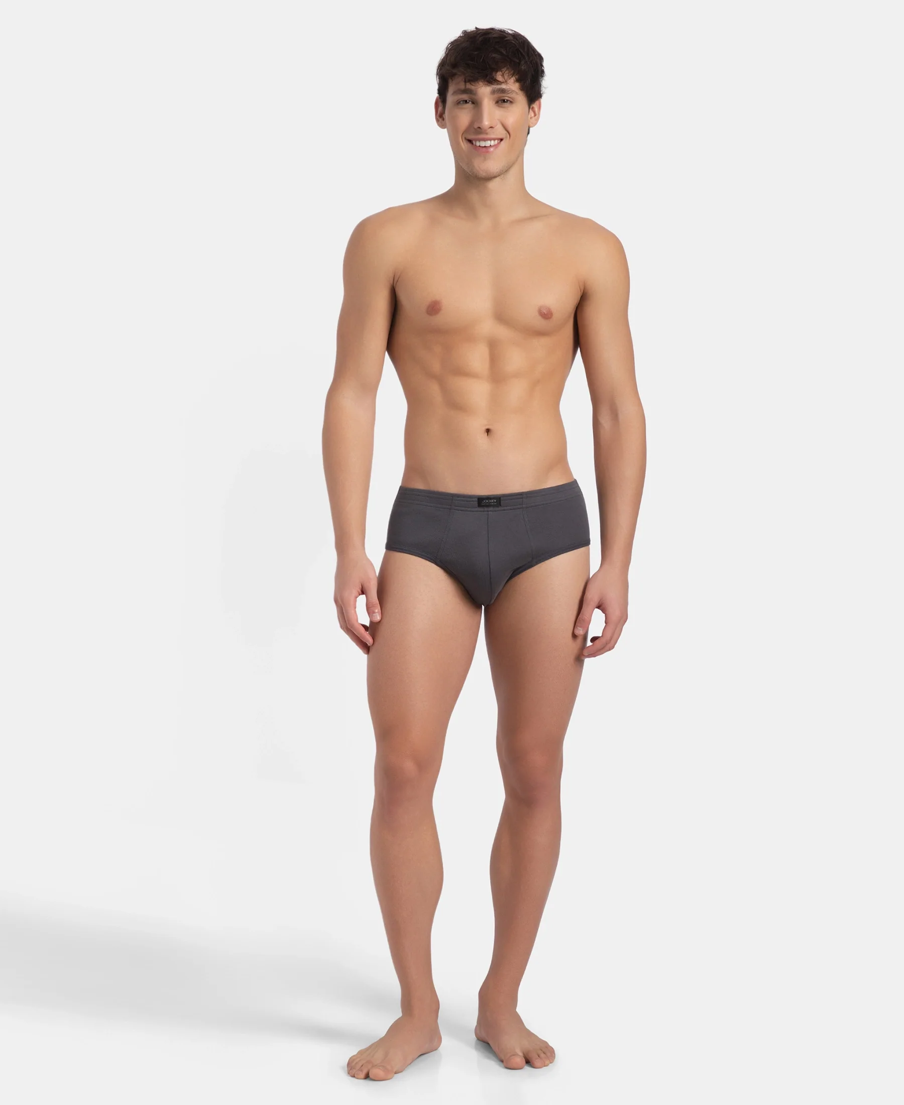 Super Combed Cotton Rib Solid Brief with StayFresh Treatment - Magnet (Pack of 2) - Image 4