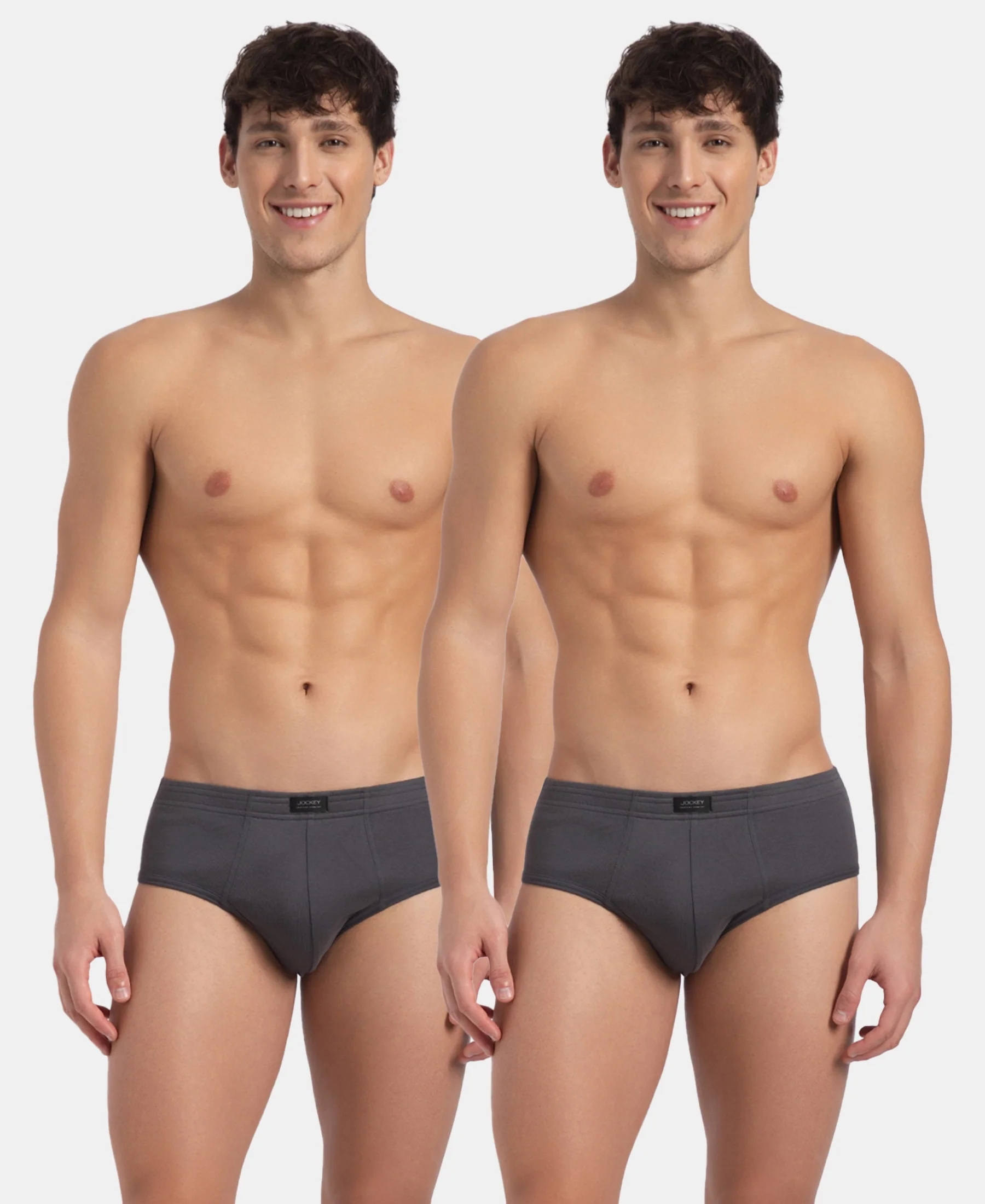 Super Combed Cotton Rib Solid Brief with StayFresh Treatment - Magnet (Pack of 2) - Image 5
