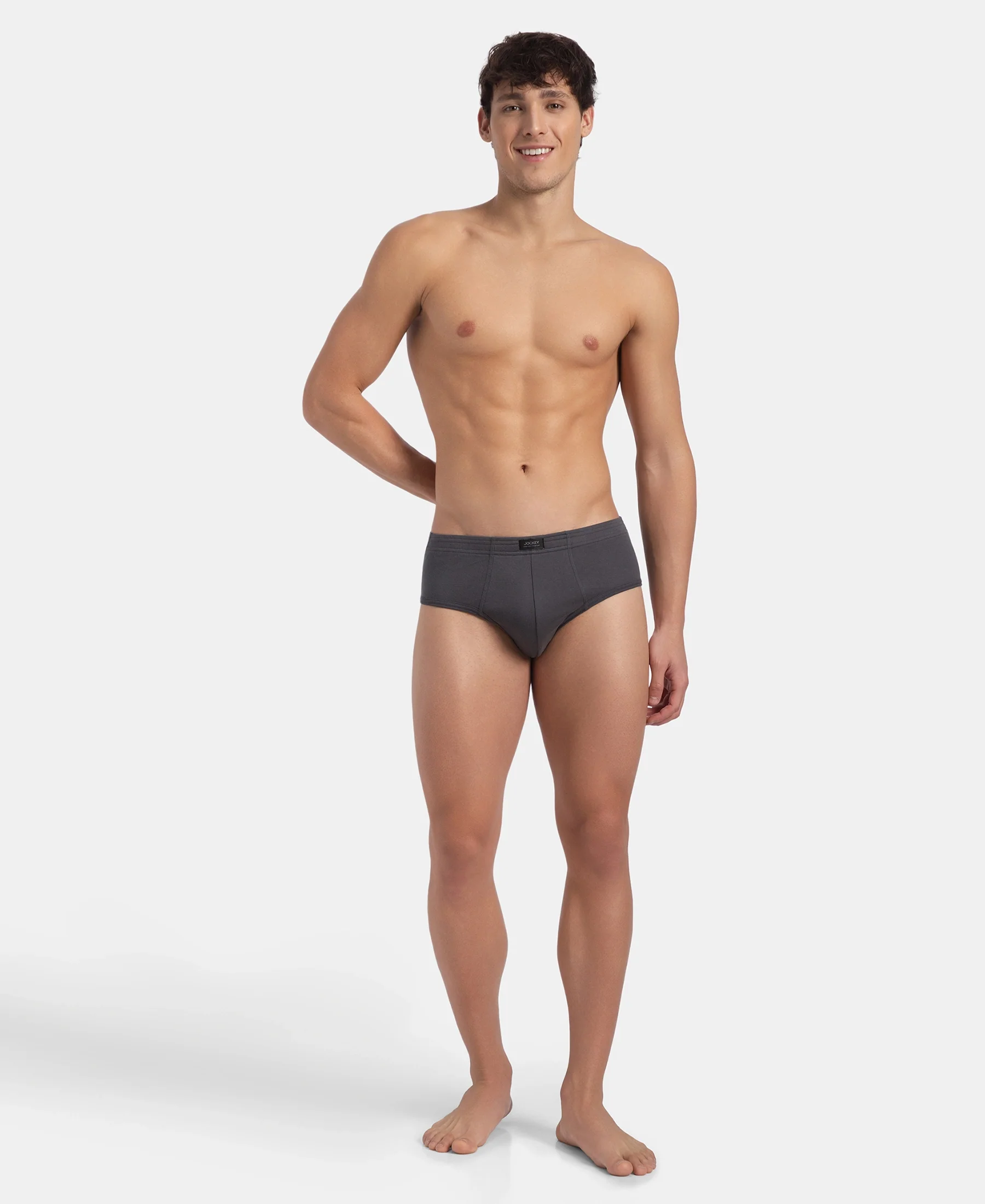 Super Combed Cotton Rib Solid Brief with StayFresh Treatment - Magnet (Pack of 2) - Image 7