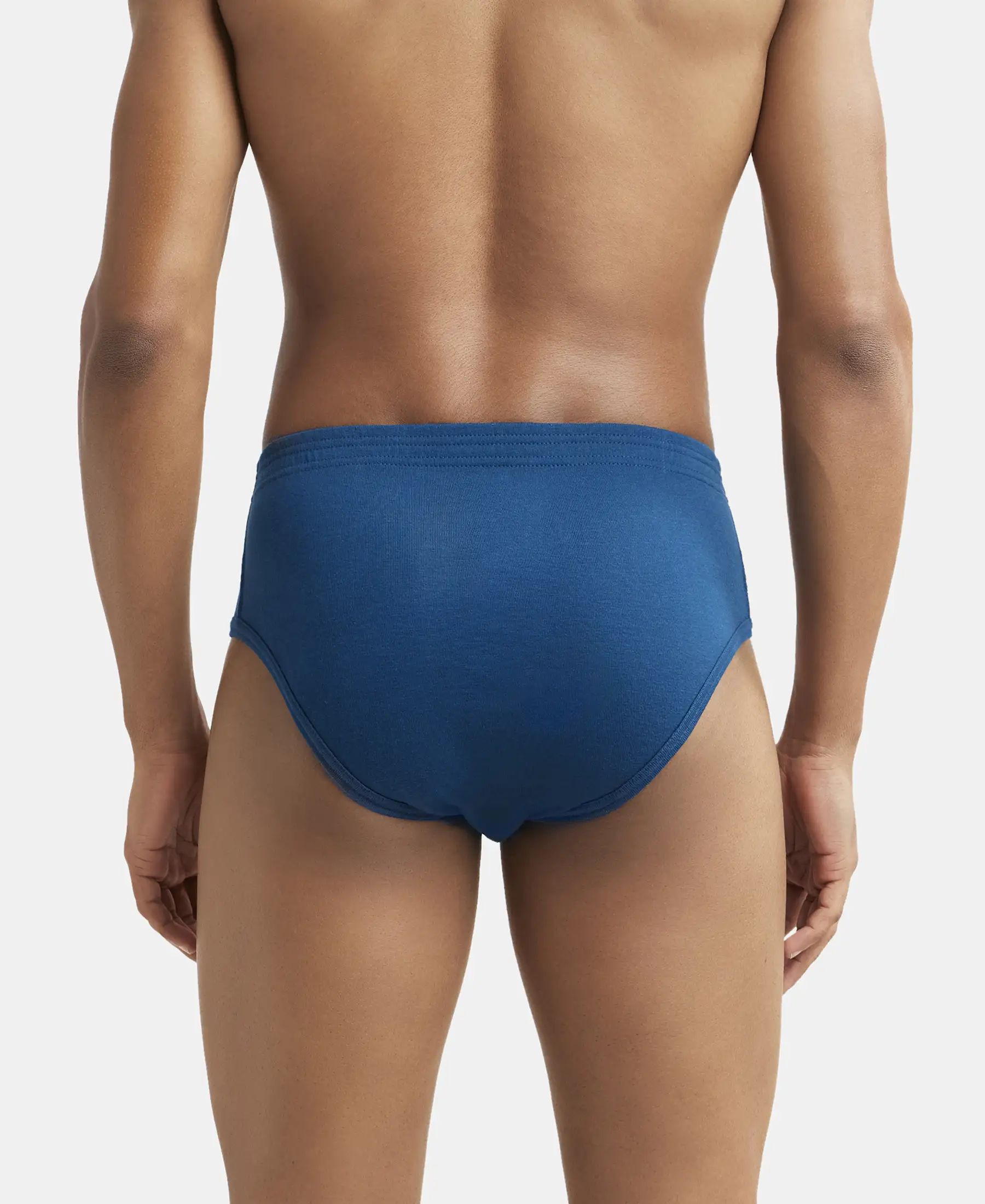 Super Combed Cotton Rib Solid Brief with StayFresh Treatment - Poseidon - Image 3