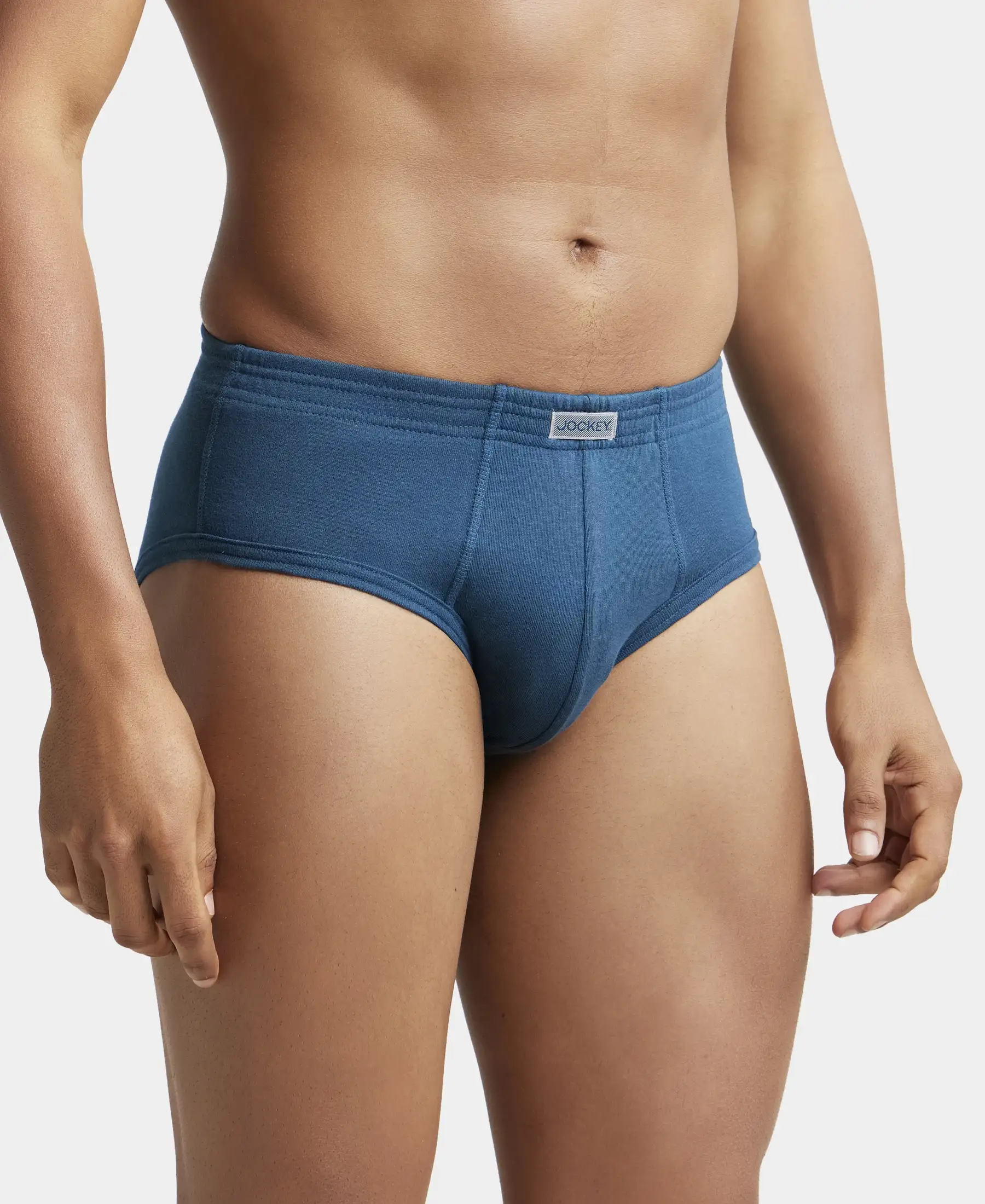 Super Combed Cotton Rib Solid Brief with StayFresh Treatment - Reflecting Pond - Image 2