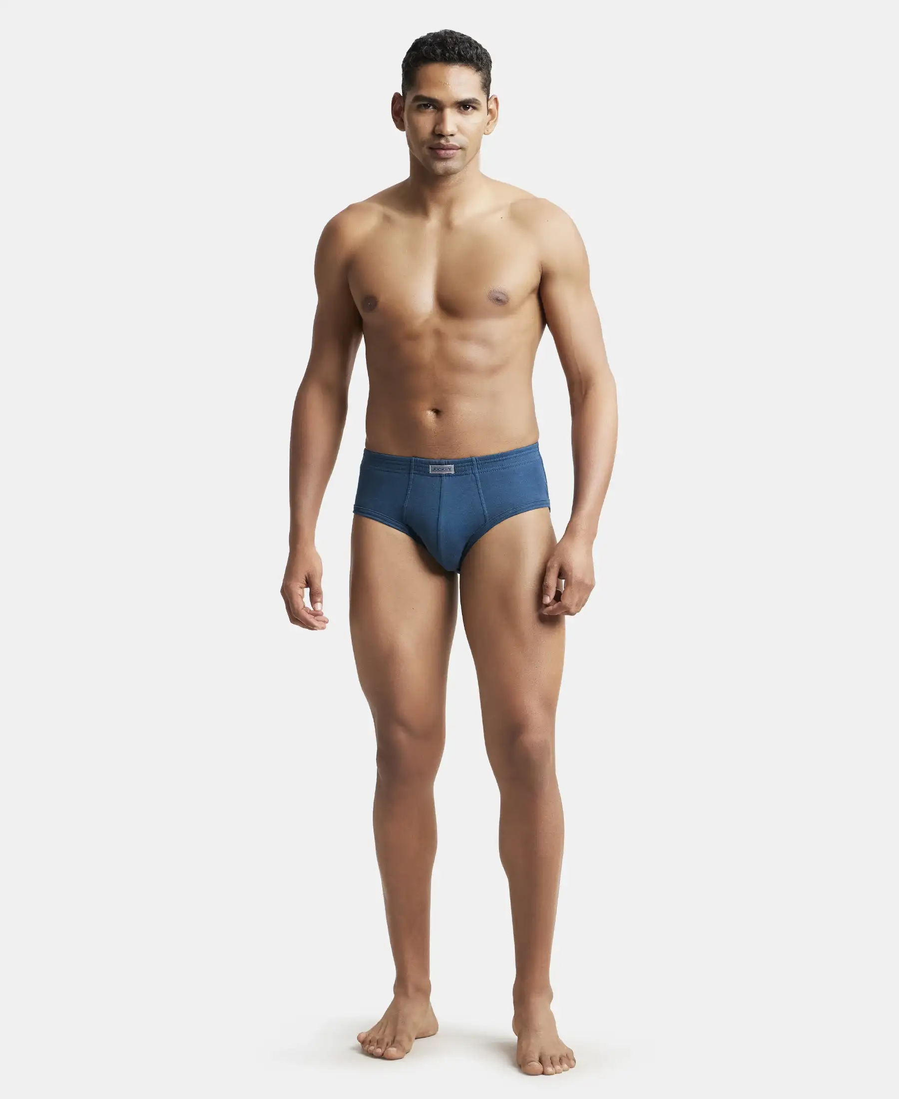 Super Combed Cotton Rib Solid Brief with StayFresh Treatment - Reflecting Pond - Image 4