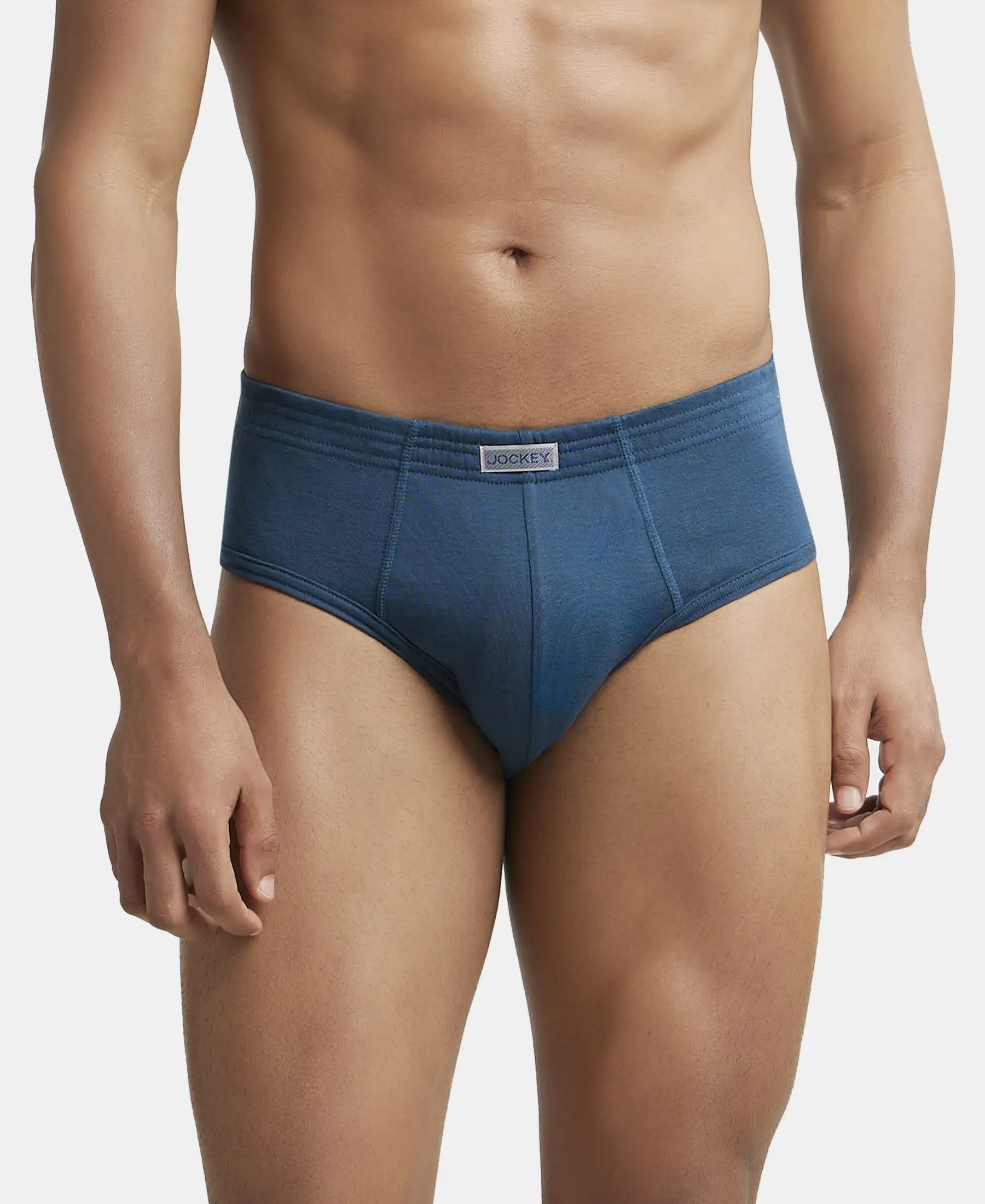 Super Combed Cotton Rib Solid Brief with StayFresh Treatment - Reflecting Pond (Pack of 2) - Image 7