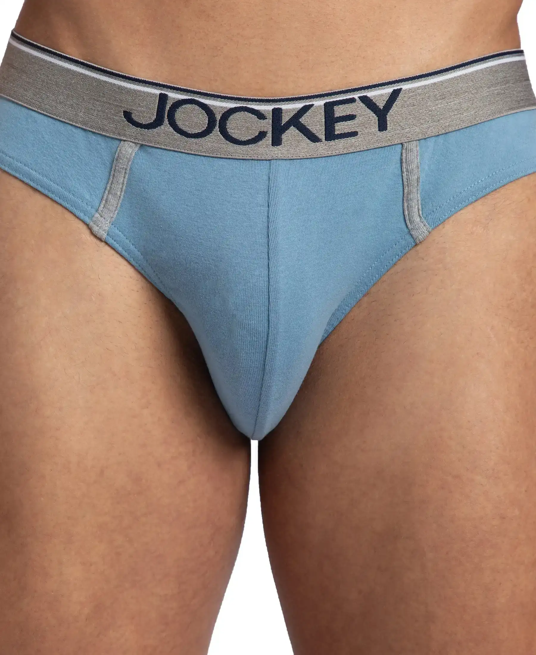 Super Combed Cotton Rib Solid Brief with Ultrasoft Waistband - Blue Shadow - Image 6