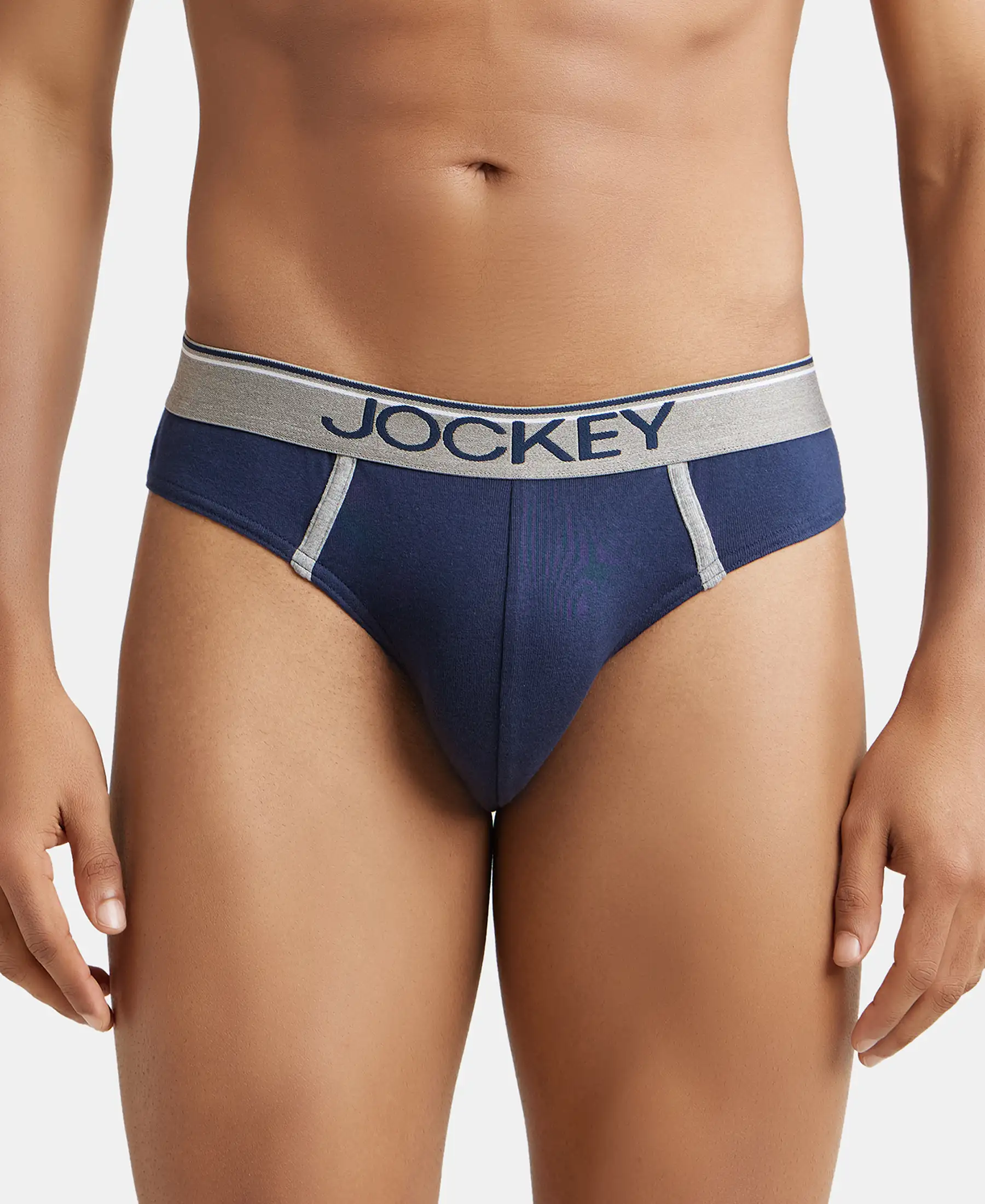 Super Combed Cotton Rib Solid Brief with Ultrasoft Waistband - Deep Navy (Pack of 2) - Image 7