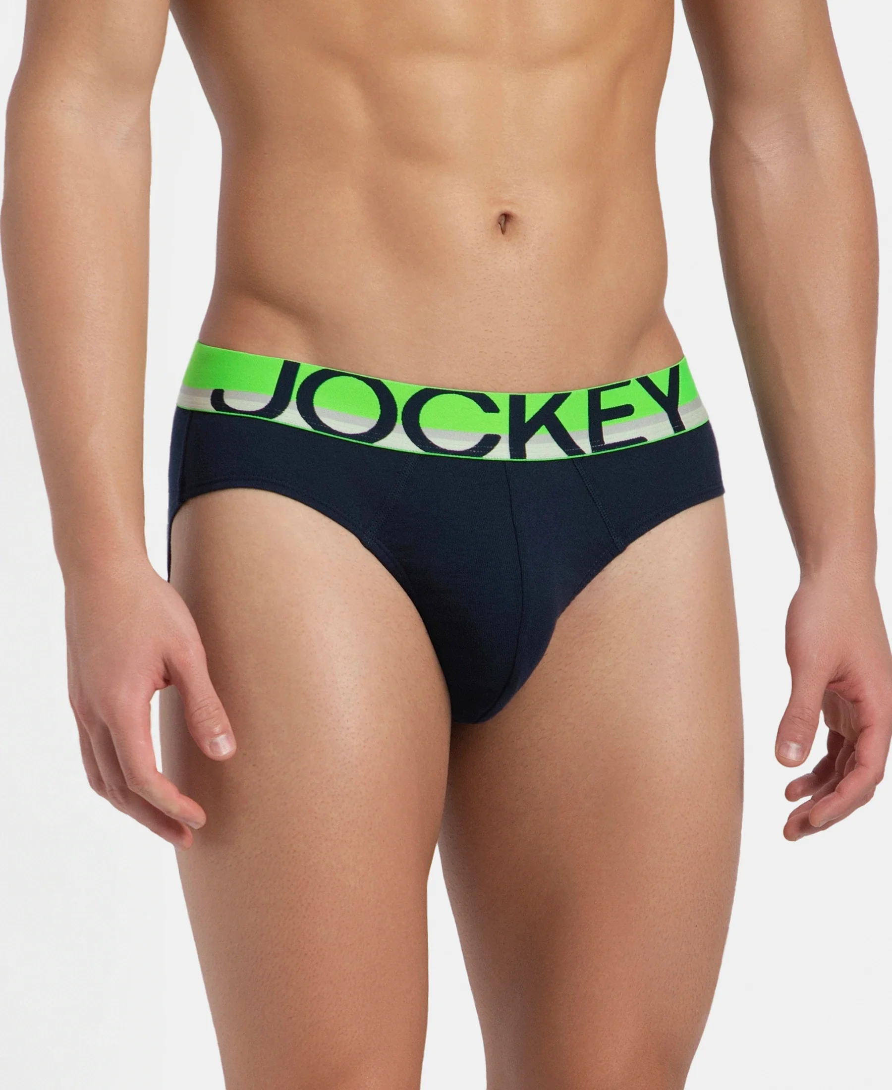 Super Combed Cotton Rib Solid Brief with Ultrasoft Waistband - Navy (Pack of 2) - Image 6
