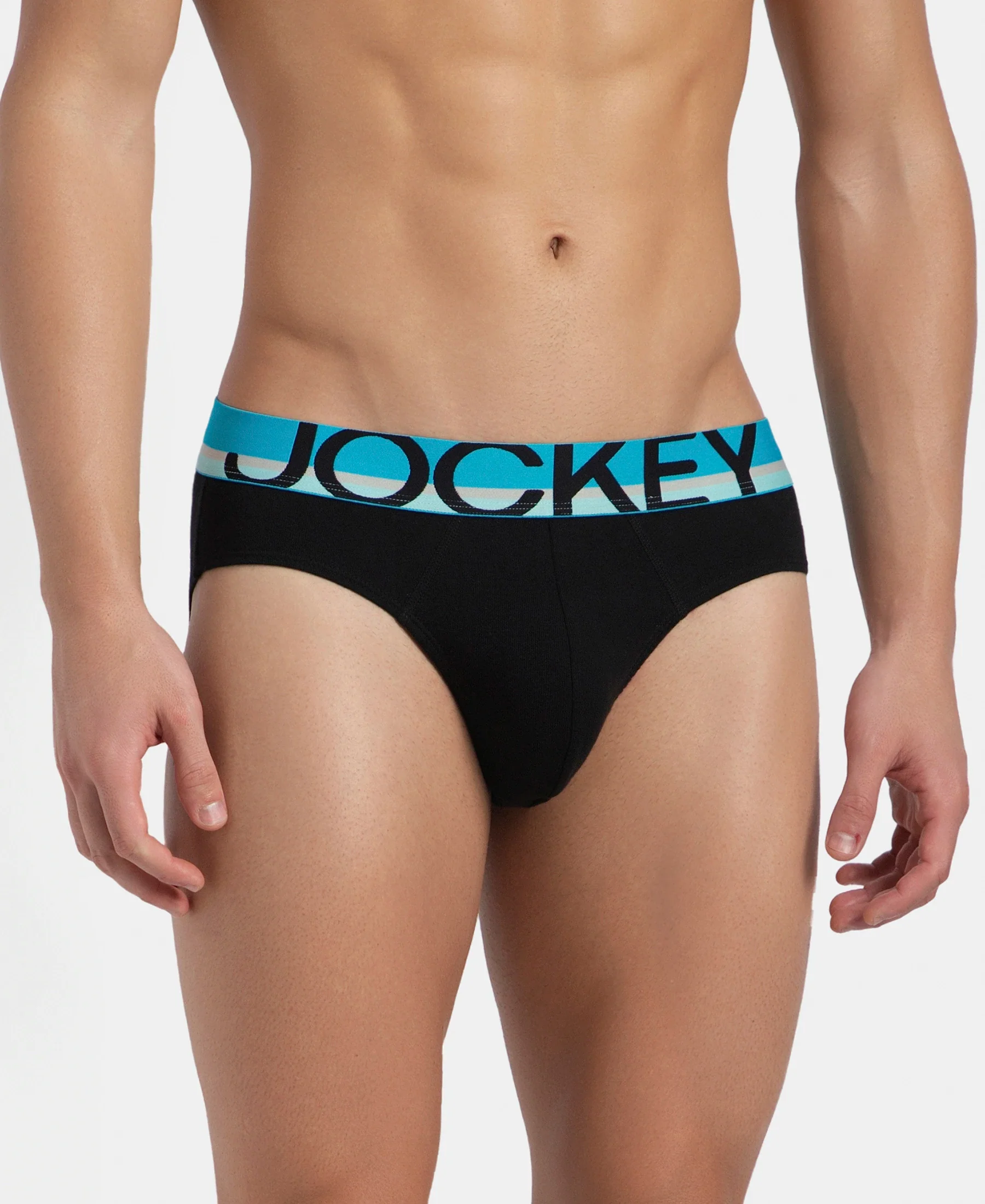 Super Combed Cotton Rib Solid Brief with Ultrasoft Waistband - New Black (Pack of 2) - Image 4
