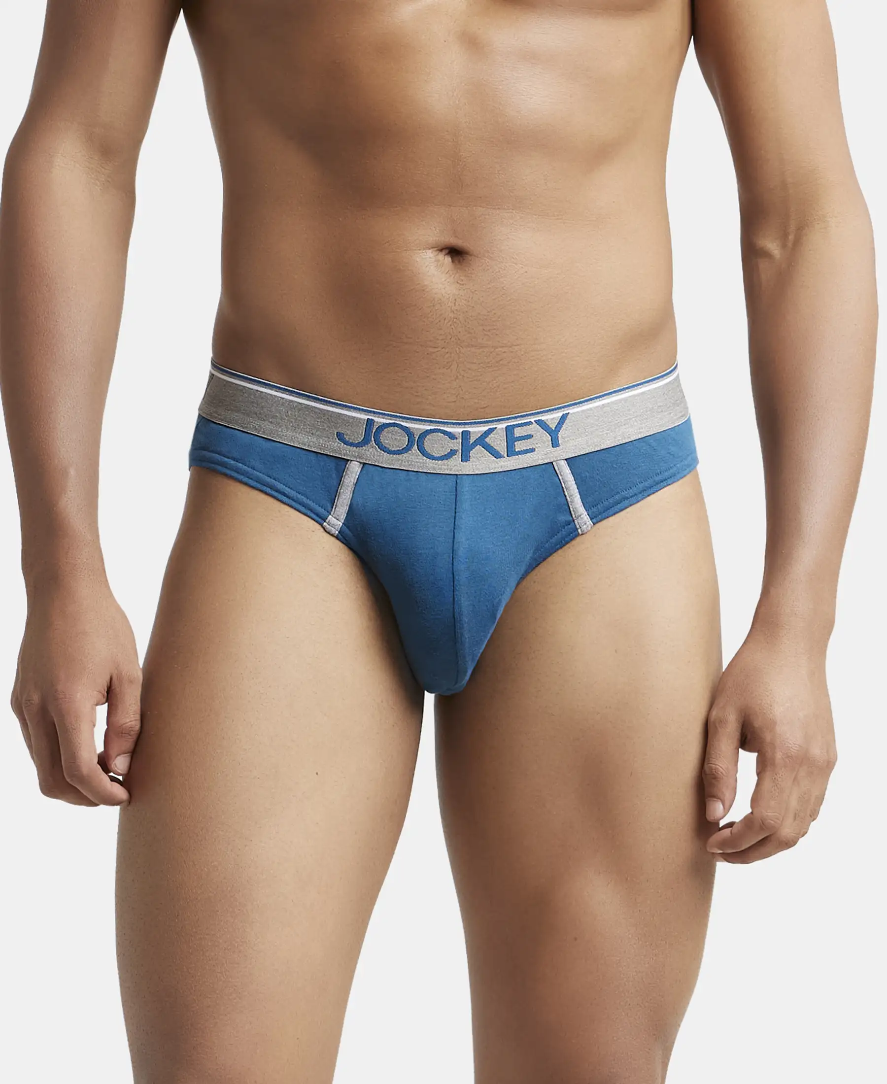 Super Combed Cotton Rib Solid Brief with Ultrasoft Waistband - Seaport Teal