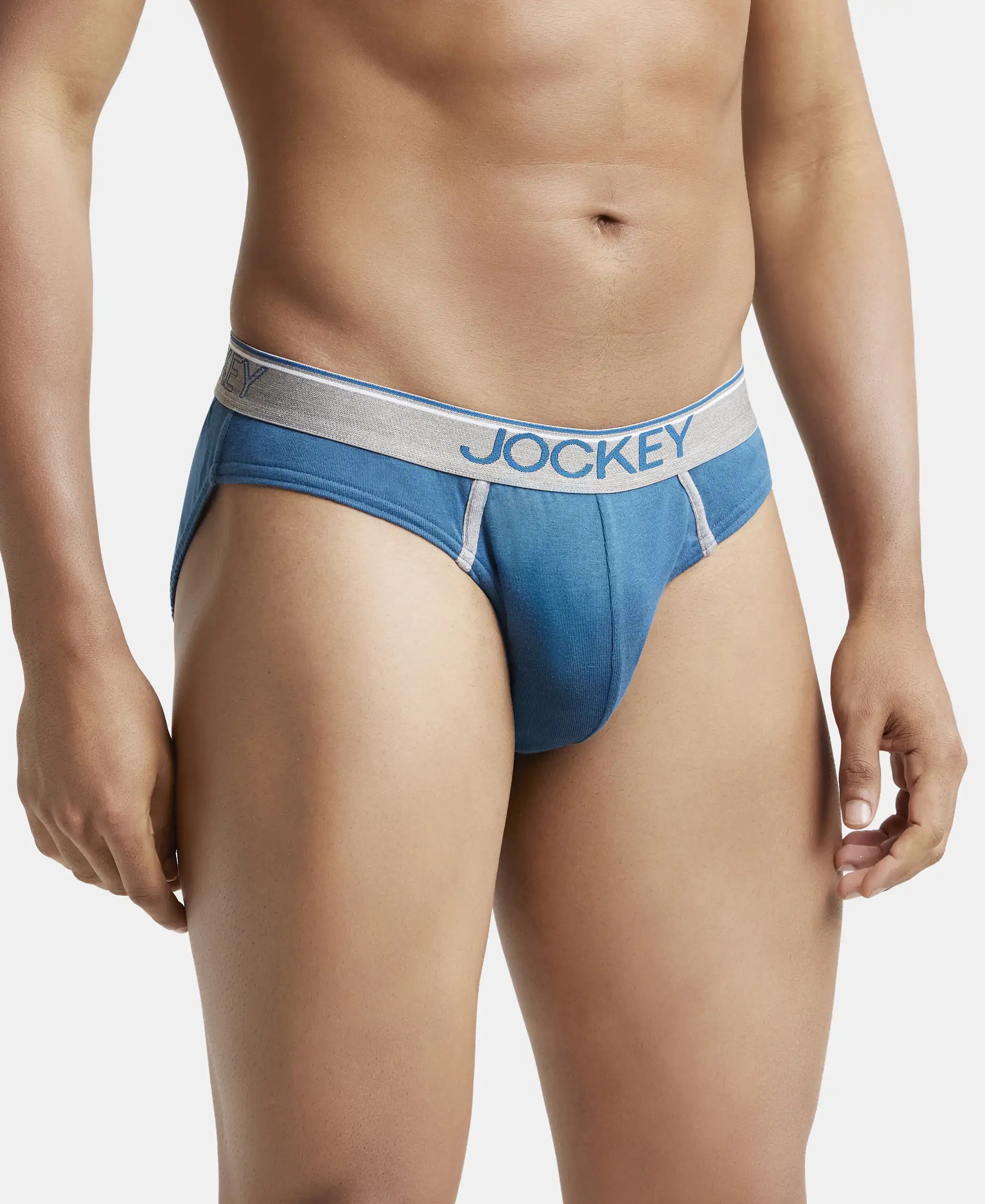 Super Combed Cotton Rib Solid Brief with Ultrasoft Waistband - Seaport Teal - Image 2